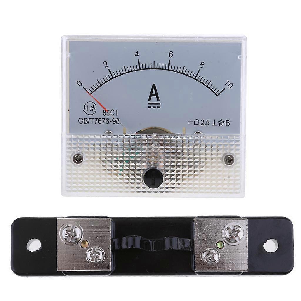 DC 0-10A analog amperemåler amperemeter strømpanel amperemåler shuntmodstand