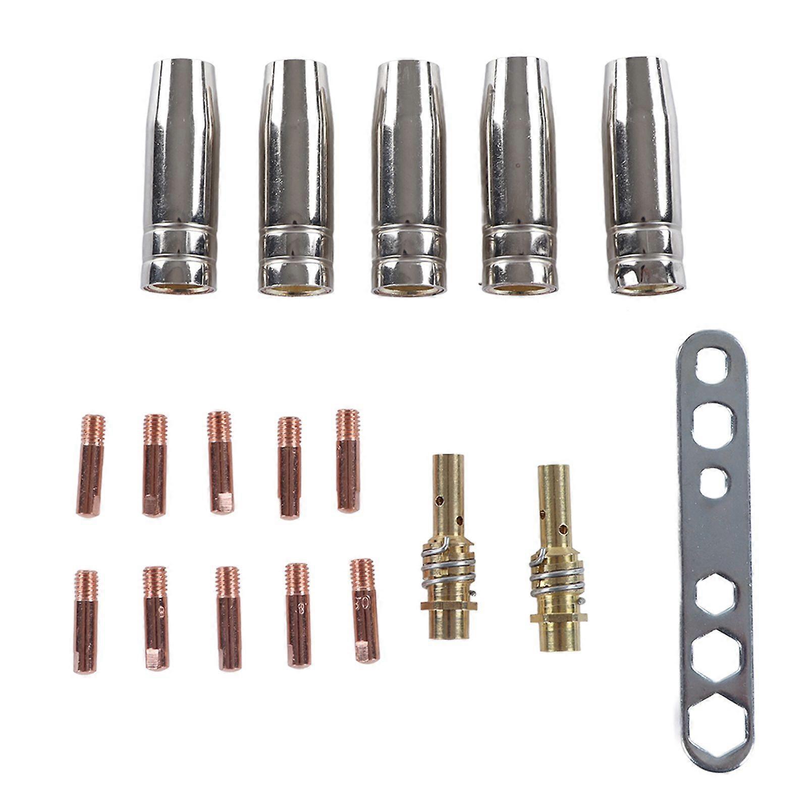 Welding Protection Nozzle Contact Tip Connecting Set Welding Torch Consumables for MB15