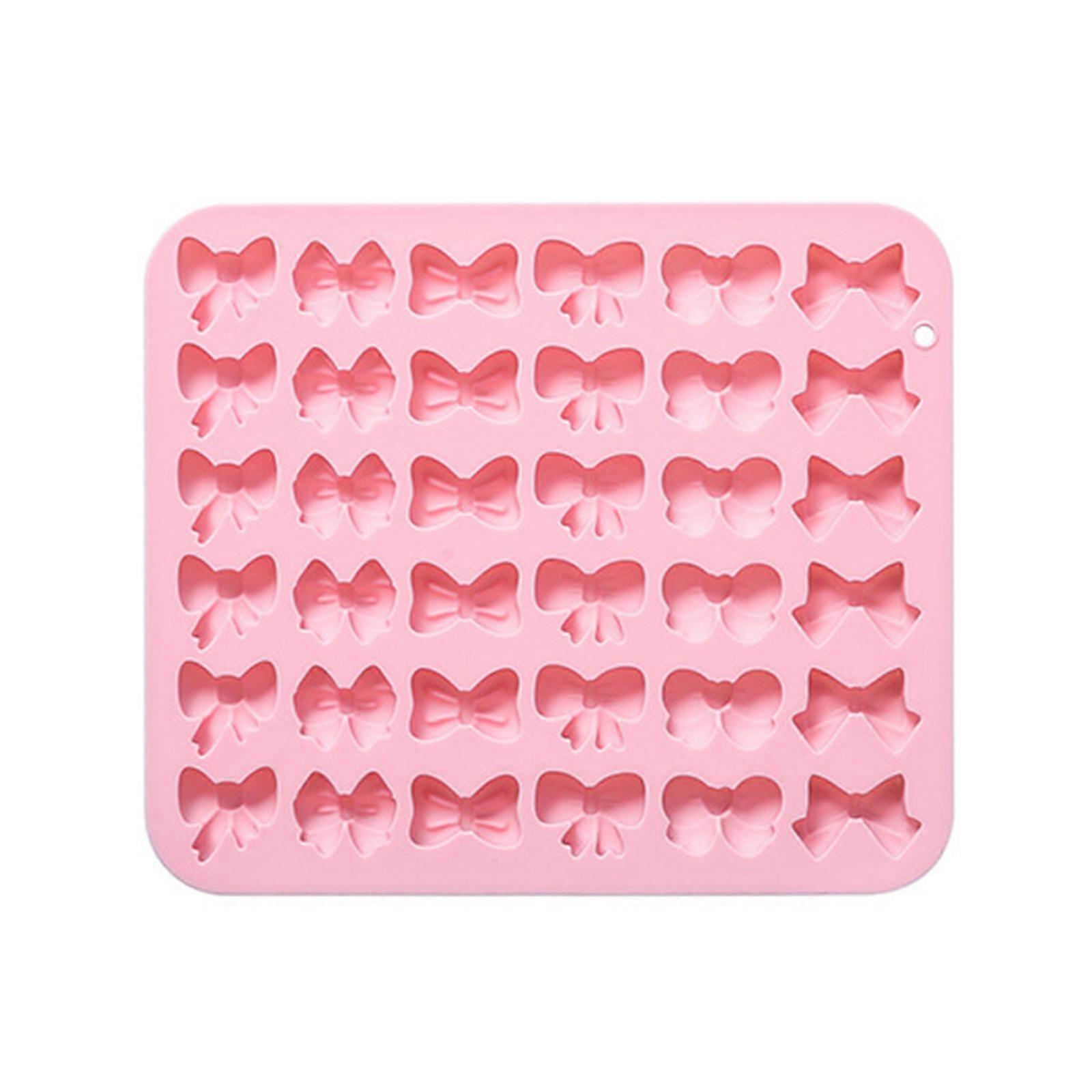 Food Grade Silicone Bowknot Sweet Molds for Baking and Crafting Easy to Use with Detailed Texture for Realistic Finish Pink