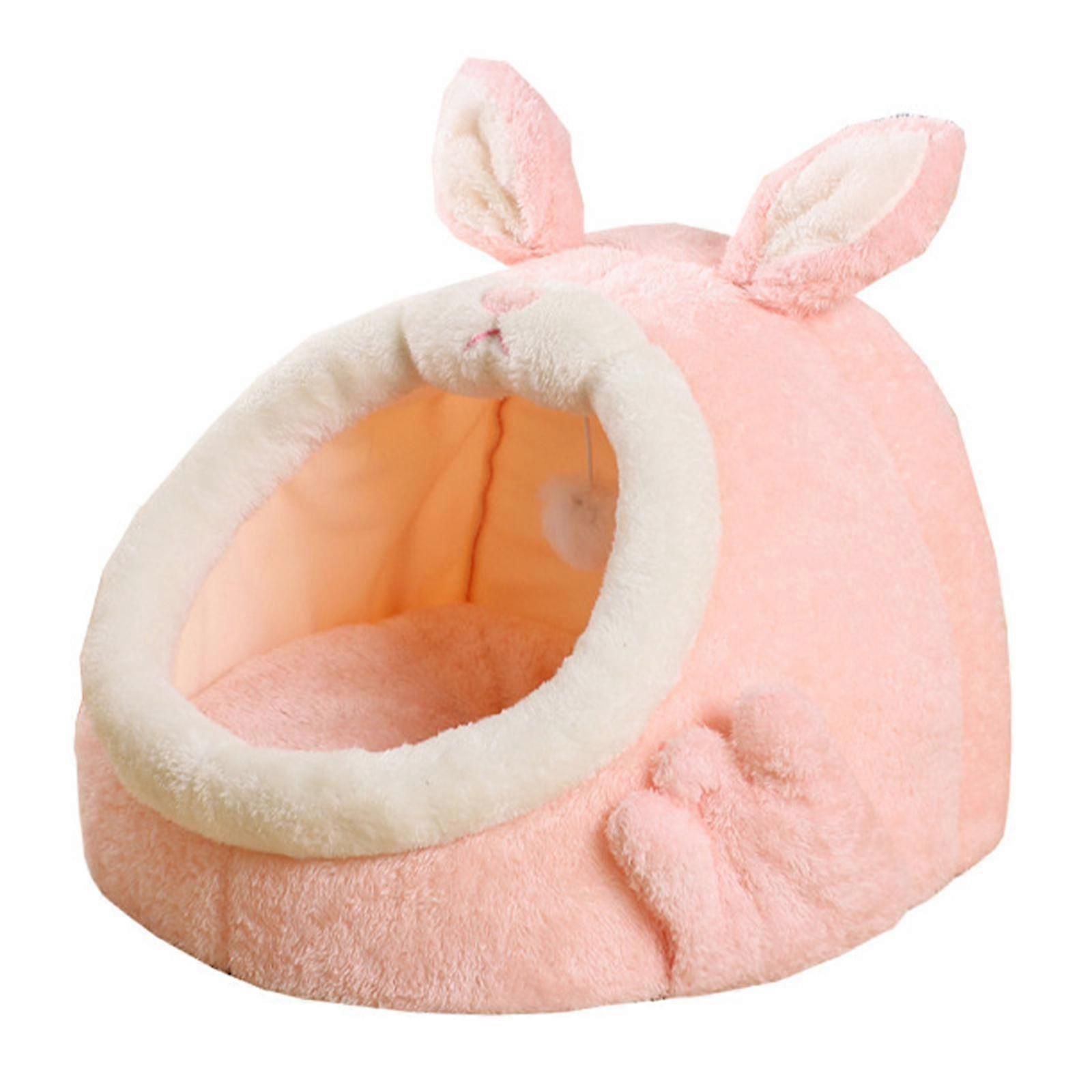 Cats Cave Bed with Interactive Ball Comfortable Cuddle Cat House Nest Bed Non