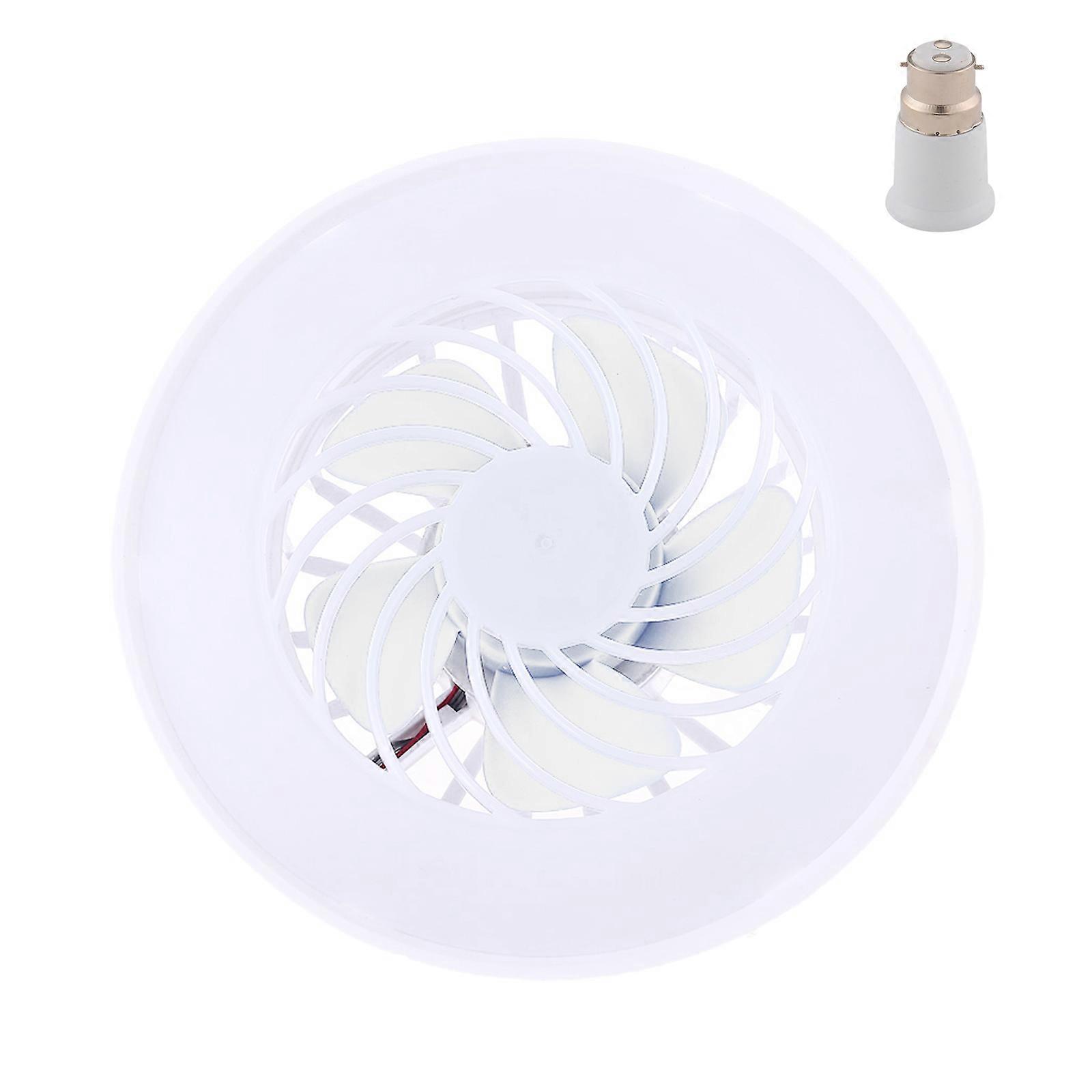 E27 Hanging Fan Canopy Lamp Intelligent Electric Ceiling Fan Light 10W with B22 to E27 Light Bulb Socket Base Converter