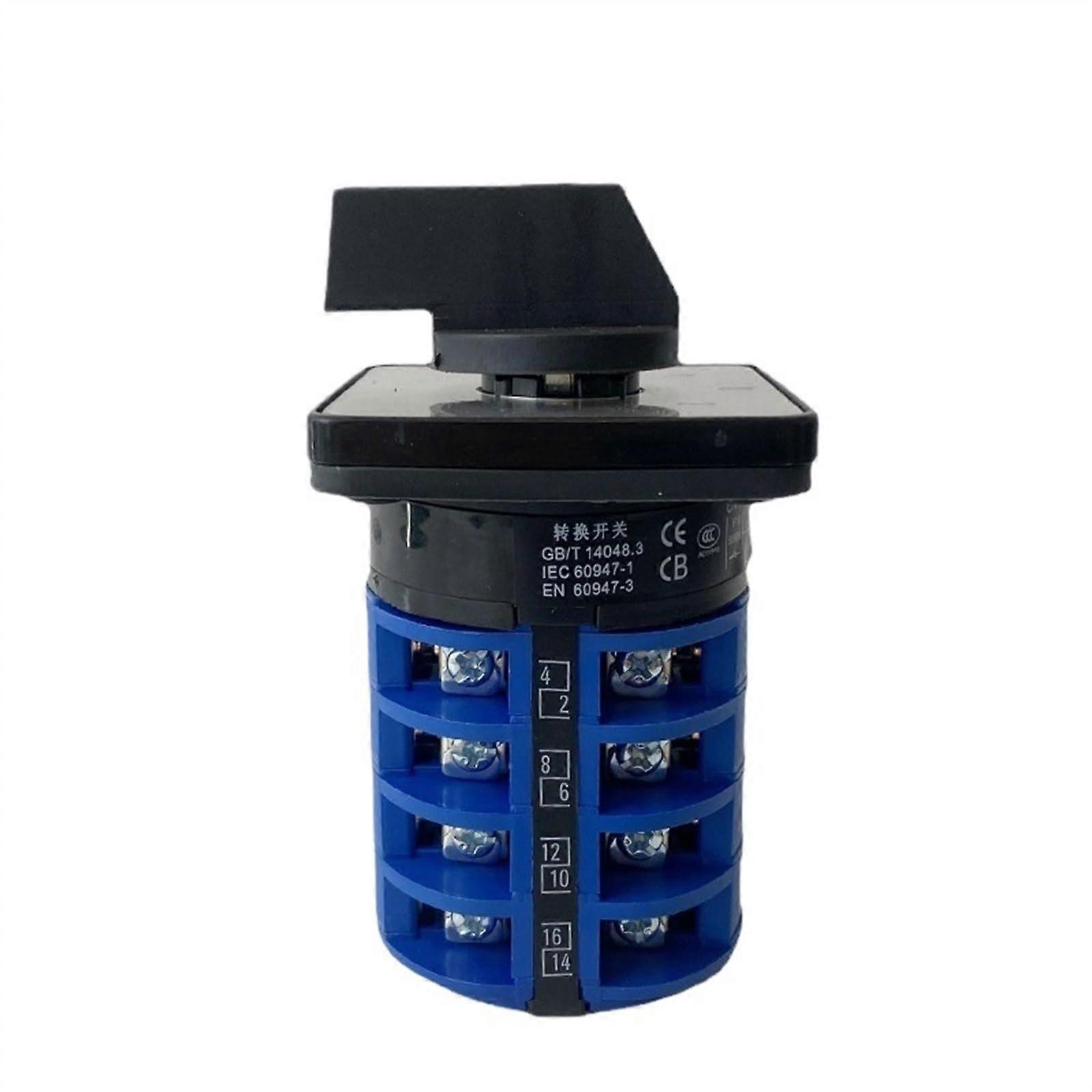 32A 4 Pole 690V 16 Terminal Screw LW26 YMW2632/4 Multistep Rotary Position Selector Universal Changeover Cam Main Switch(1234 Position)