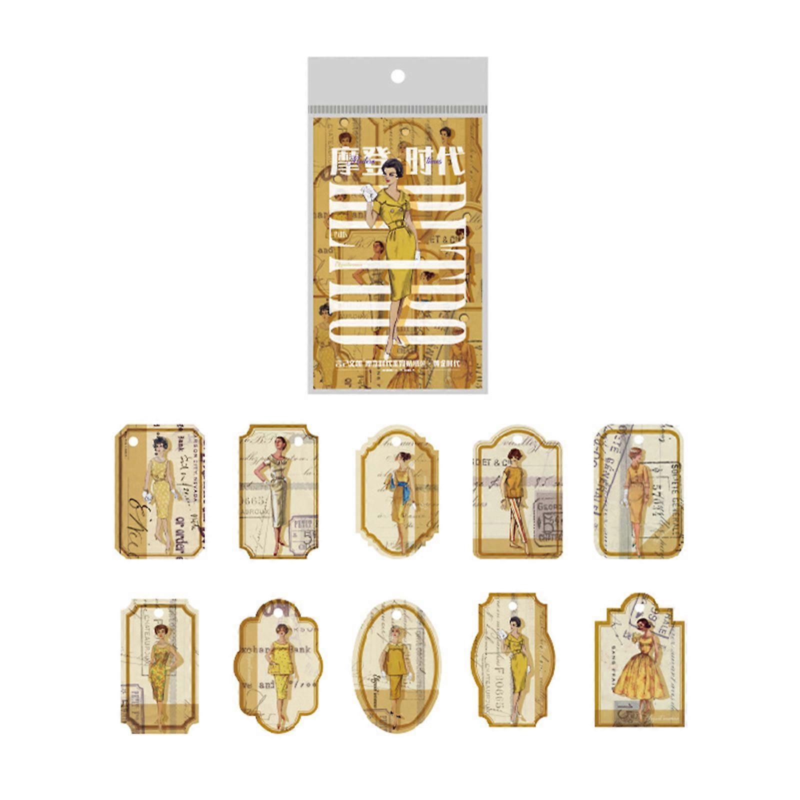 Exquisite Retro Scrapbooking Stickers for DIY Scrapbooking Journaling Photo Albums Planners Diary Notepad 30 Sheets/Pack