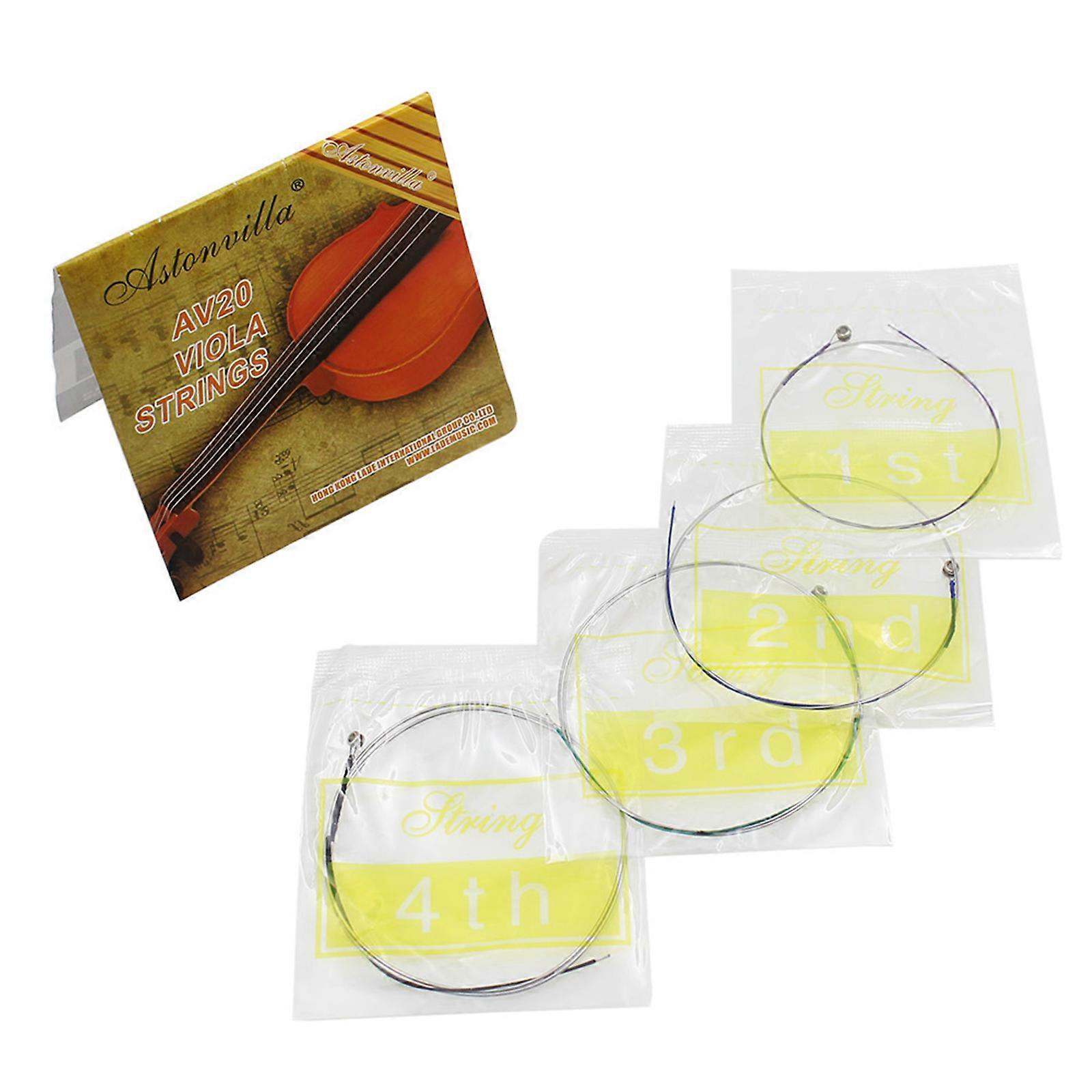 4 String Viola String Sets, Medium Scale Medium Tension Steel Core Warm Tone Economical and Durable for Student Strings