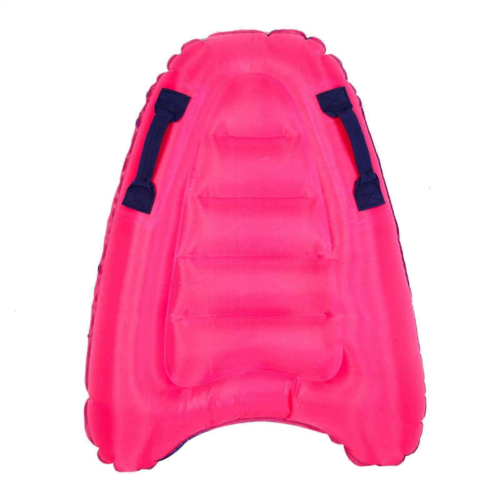 Portable Inflatable Surfboard With Handles And Straps, Pink Pool Float For Kids And Adults, Larger Buoyant Area