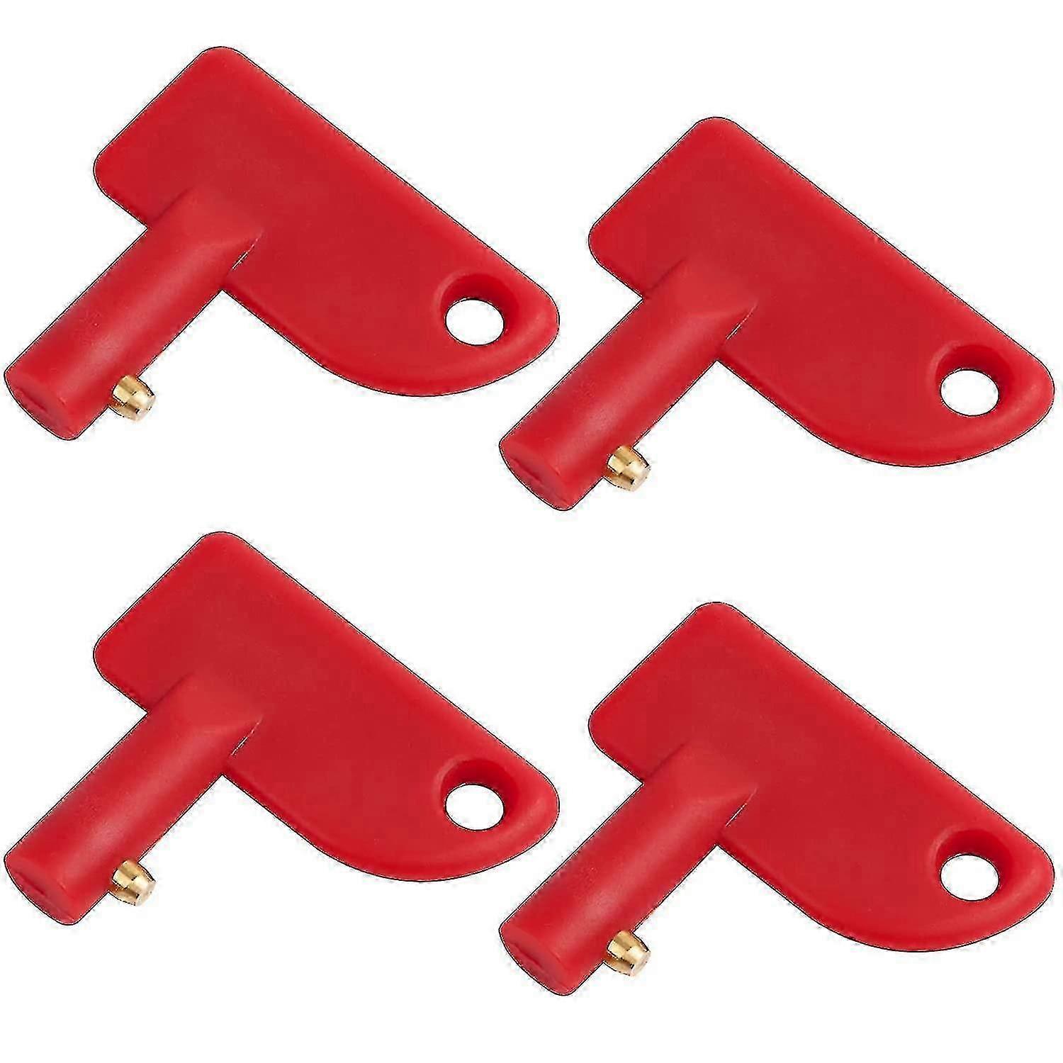 Battery Main Switch Replacement Key 14mm 4 Pieces, Main Switch Nato Bone Key Abs Plastic, Disconnector Universal Key, Battery Switch Boat Switch Key