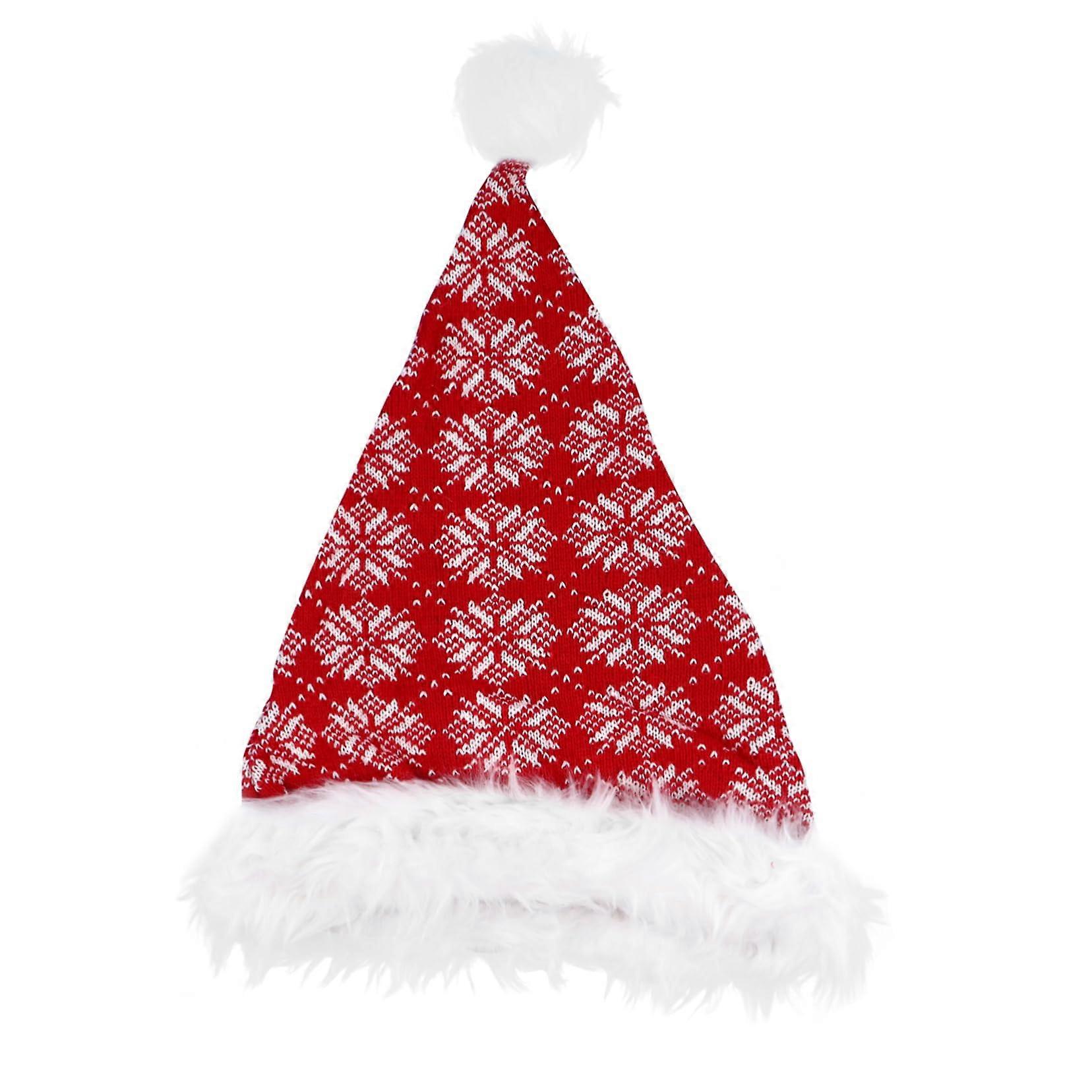 Christmas Hat with Snowflake Pattern for Women, Comfortable and Skin-Friendly Party Hat, Holiday Accessories, Soft Fabric