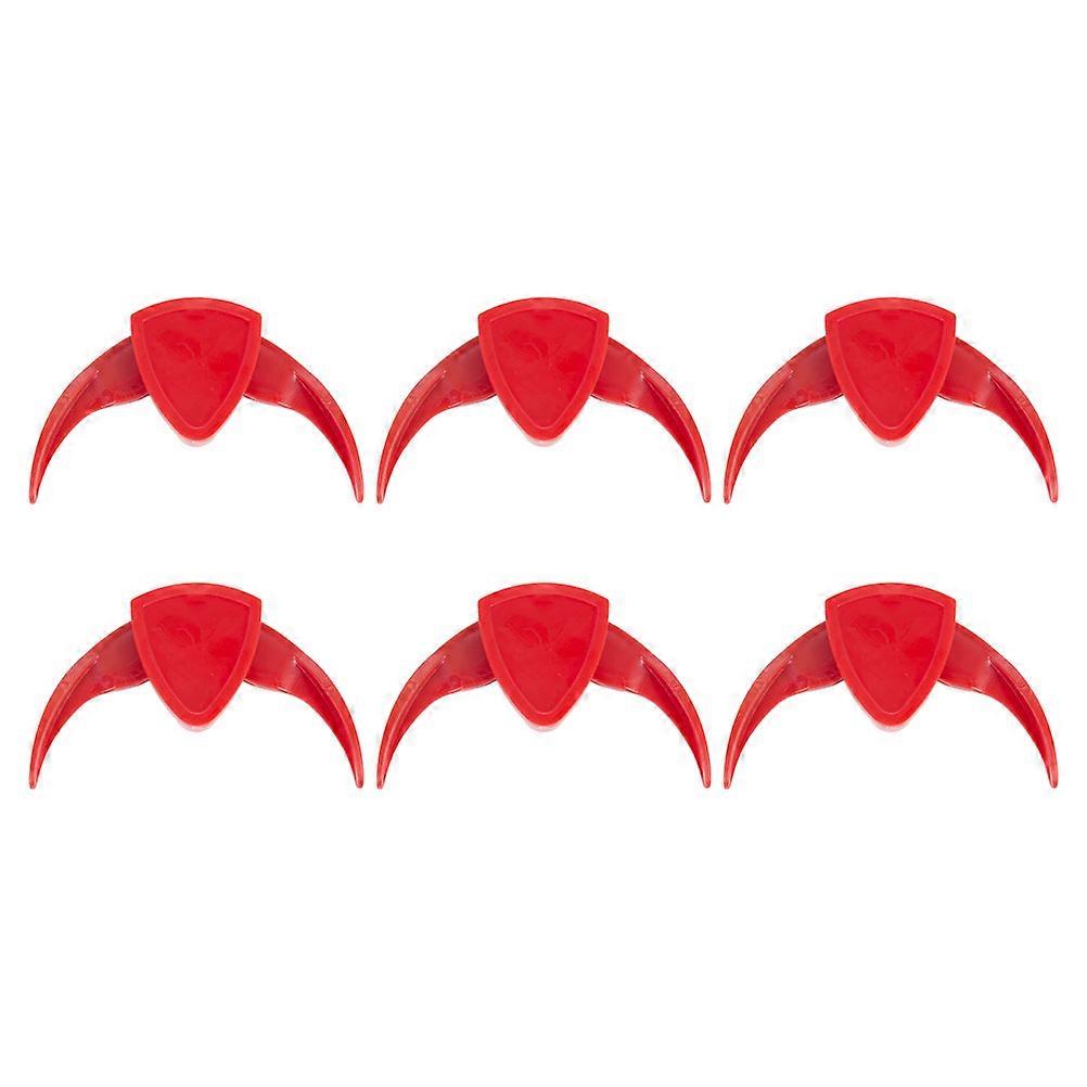 6pcs Melon Pliers Scissors with Melon Sheller Plastic Tools Red