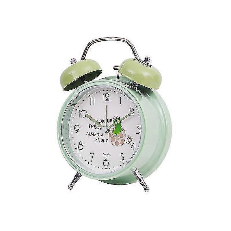 Student Cute Style Bell Alarm Clock Bedside Mute Clock With Light Specification： Y33 3 Inch (Green) 2025