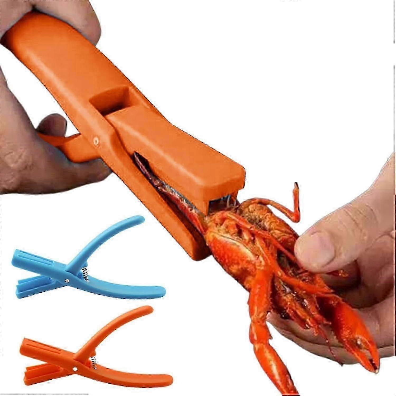 Crawfish Peeler Tool, 2pcs Orange & Blue Shrimp Sheller for Seafood