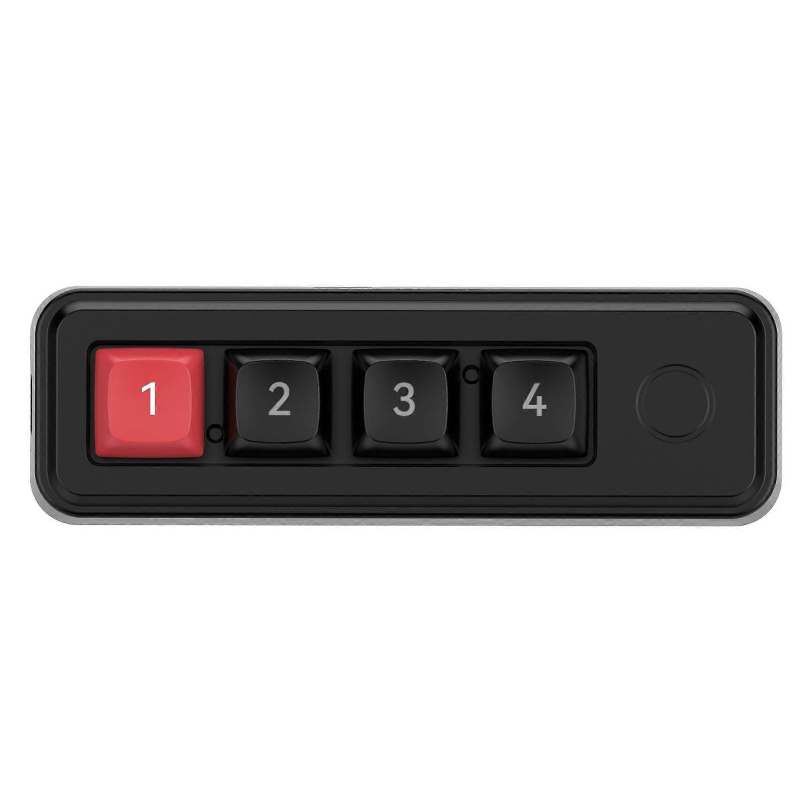 MKESPN 4-Key Macro programmeerbaar mechanisch gamingtoetsenbord met dubbele USB-C-poorten hot-swappable RGB-achtergrondverlichting