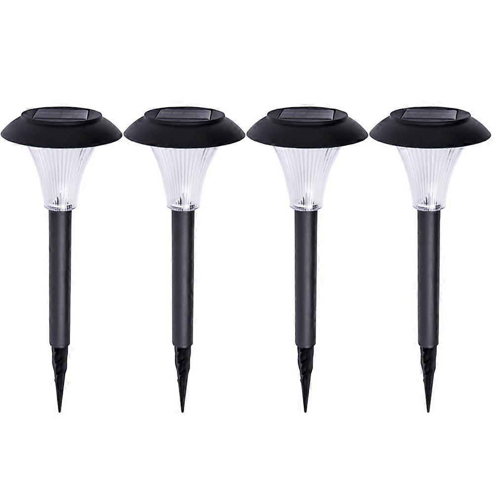 Led Solar Lights For Outside 4 Pcs Solar Power Led Floor Light For Lawns And Walkways Black Color Nail Design Energy Saving