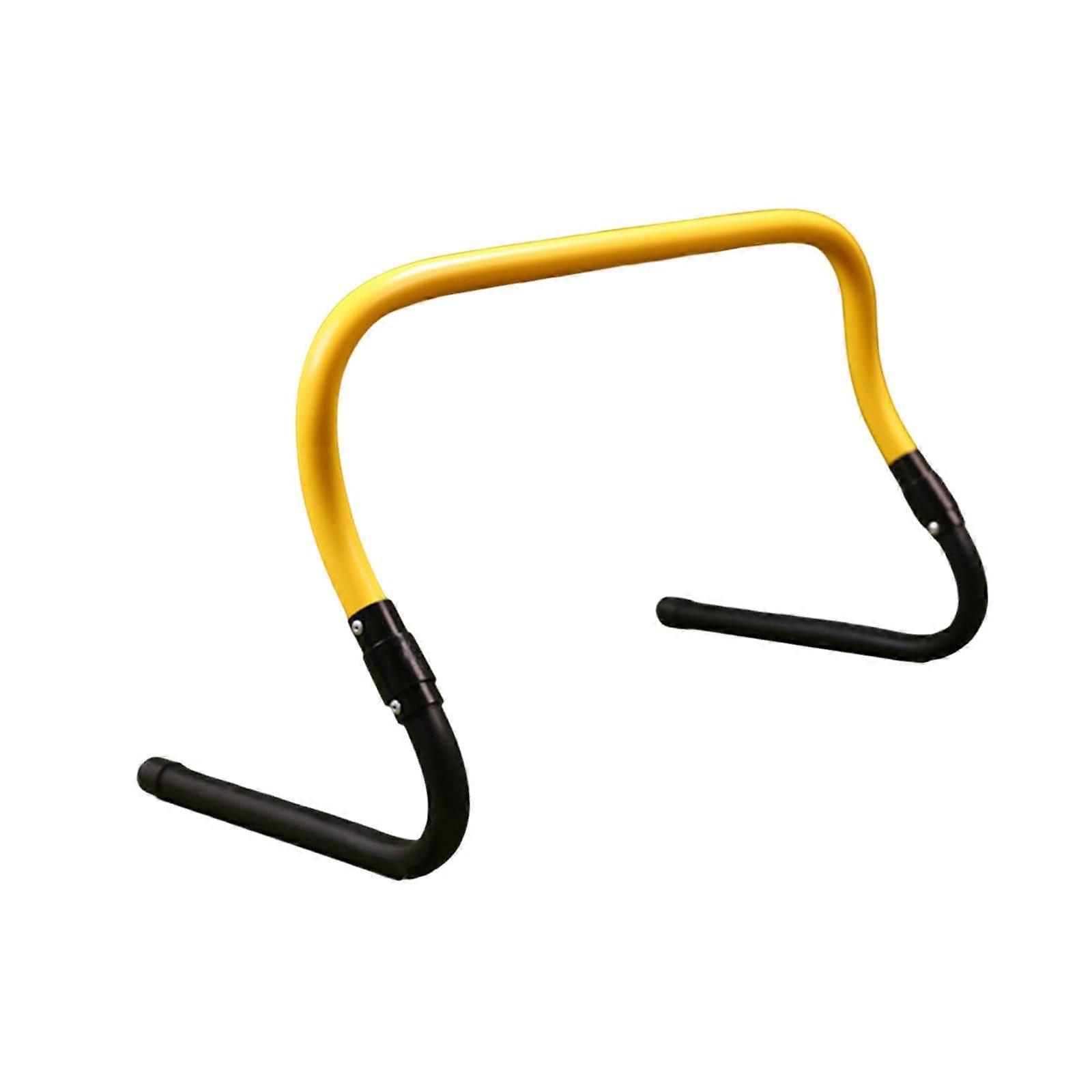 Agility training hurdle, foldable, heightadjustable, yellow black.