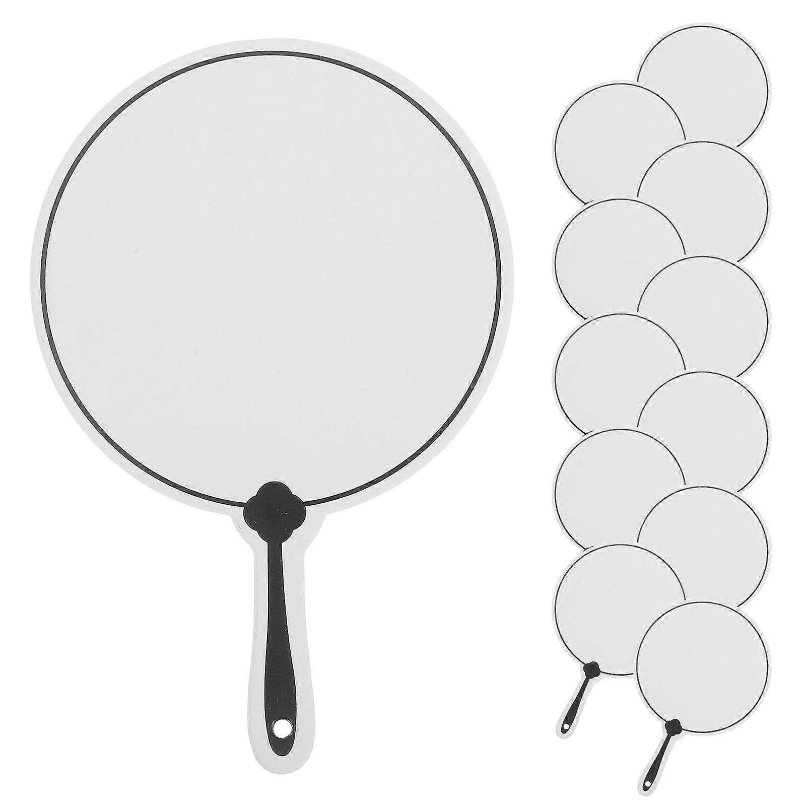 Cardstock Bookmarks For Diy White Plain Page Markers With Hole Fan Shape Suitable School Projects 12Pcs