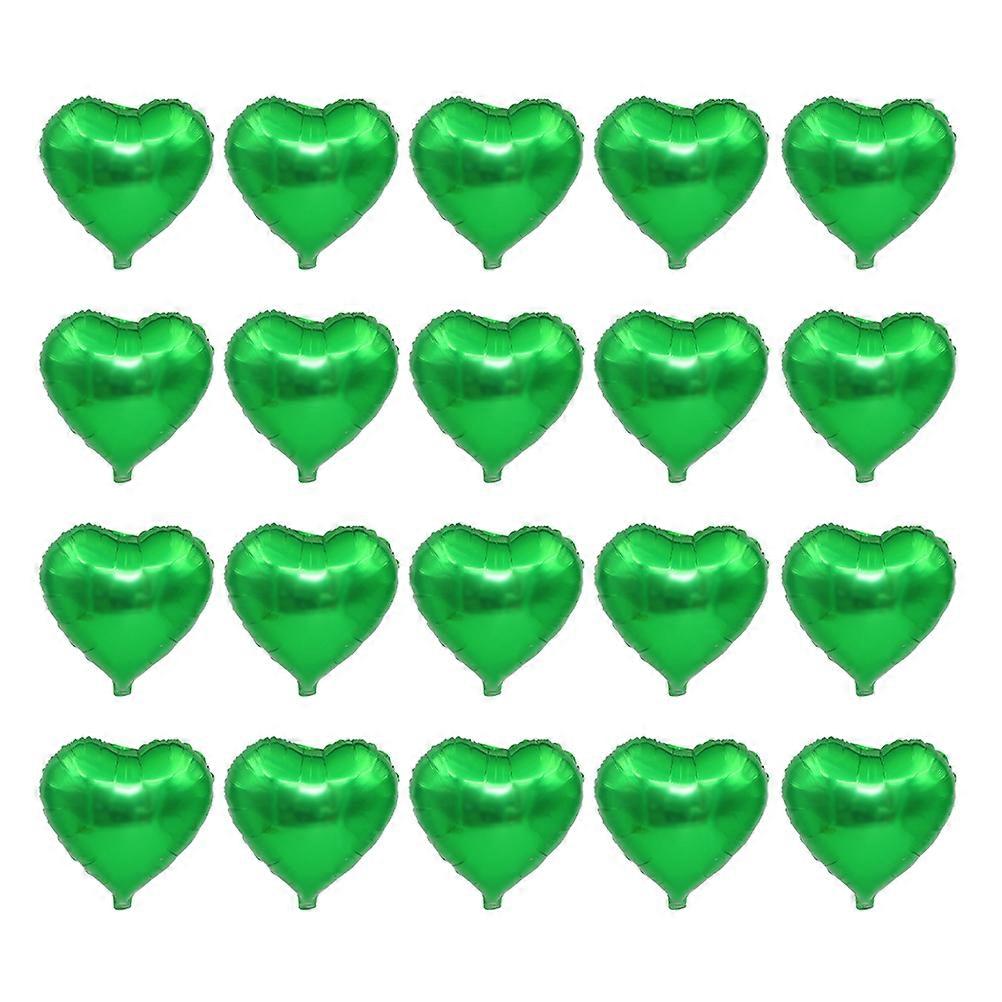 Patricks Day Ballons Coeur Forme Feuille Ballons Mode Vert 18 Pouces Réutilisable Planificateurs de Fête 20Pcs