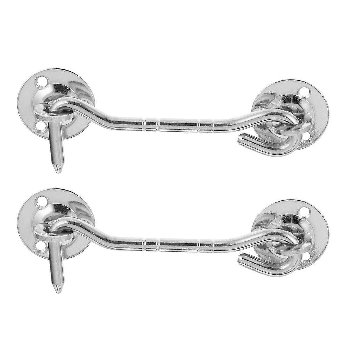 Window Lock Hook Stainless Steel Anti-Wind Simple Home Use 6 Inch 2Pcs