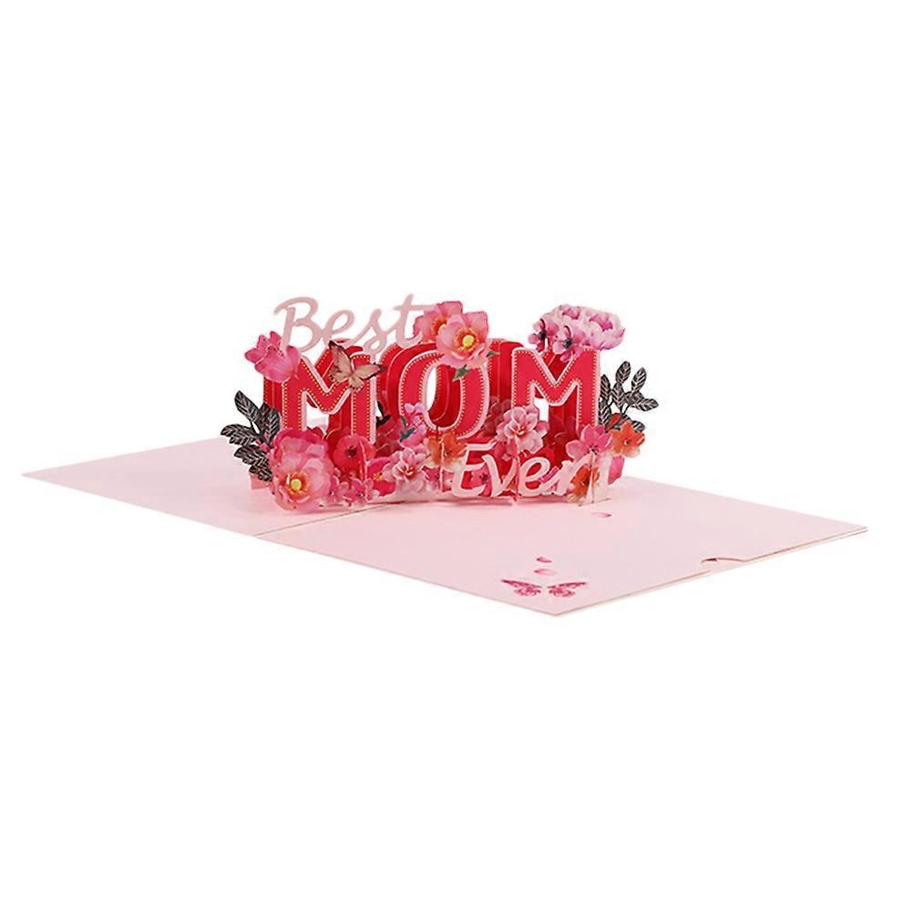 Mothers Day Bless Card 3D Greeting Card Hollow Papercraft Multi-Colored 20x15cm Gifting 1Pack