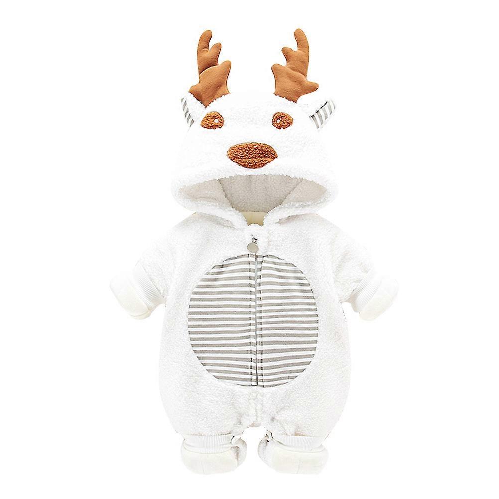 Chaleur d’hiver bébé combinaison douce pour la peau confortable à porter à manches longues en peluche 1Pcs