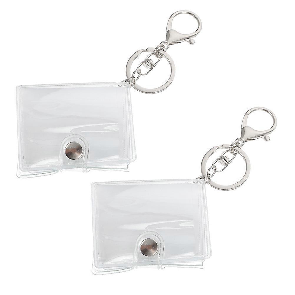 It seems like you're referring to a product listing or description for a **2 piece pocket photo album keychain**. These are small, clear, transparent