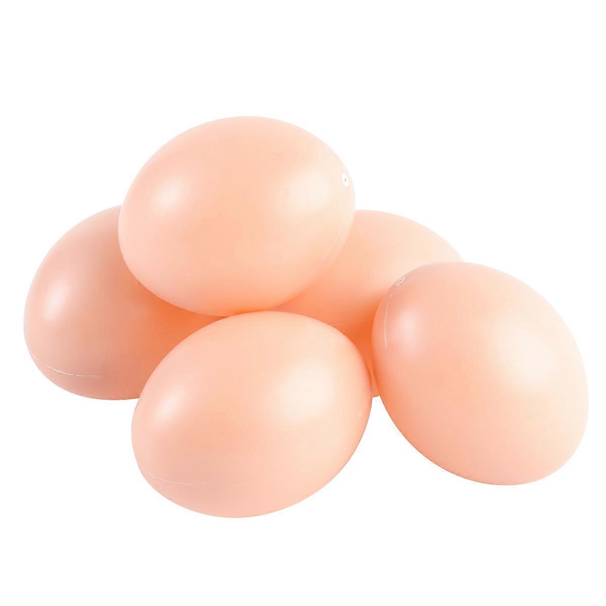Artificial Eggs Imitation Plastic Eggs Easter Celebration DIY Skin Color 60Pcs