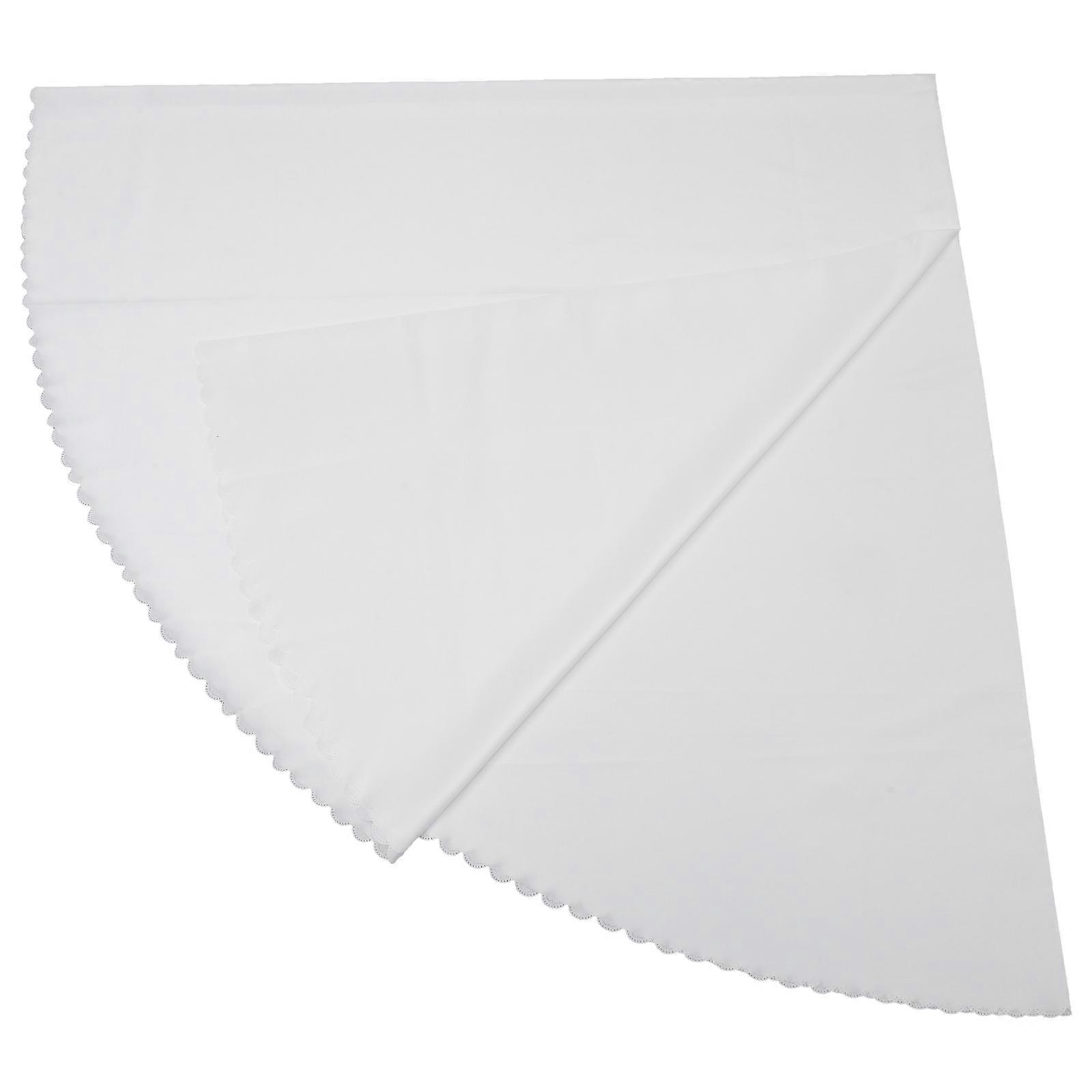 Round White Tablecloth Polyester Round Table Cloth Wedding Tablecloth Practical 300X30cm 1Pack