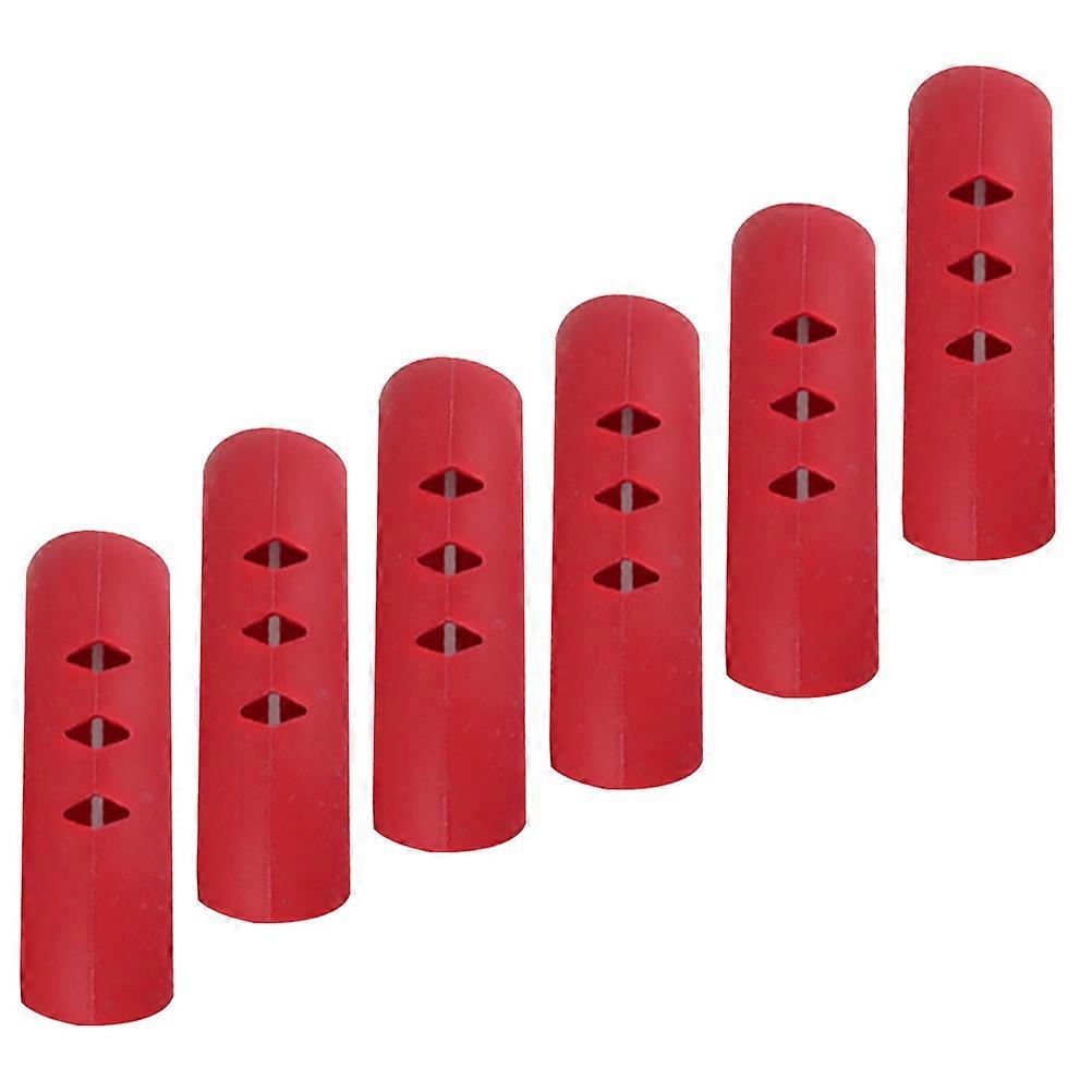 Hot Pot Handle Grip Protective Sleeves Kitchen Use Silicone Rectangular Insulation 6Pcs