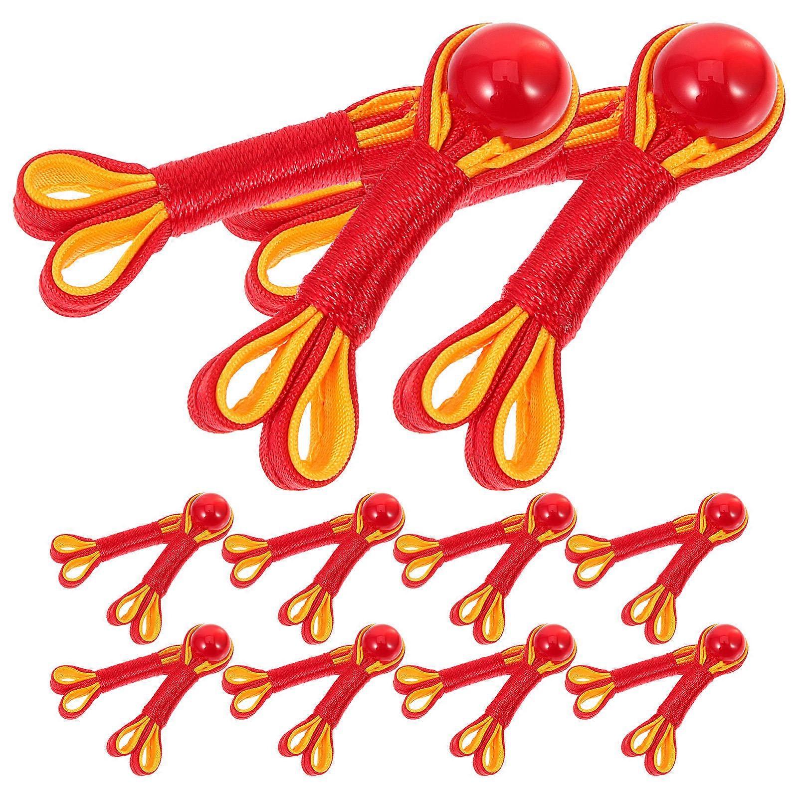 Knot Button Sewing Chinese Traditional Buttons Fade-Resistant Glossy Surface Dress Suit Buttons Gold Yellow 10Pcs