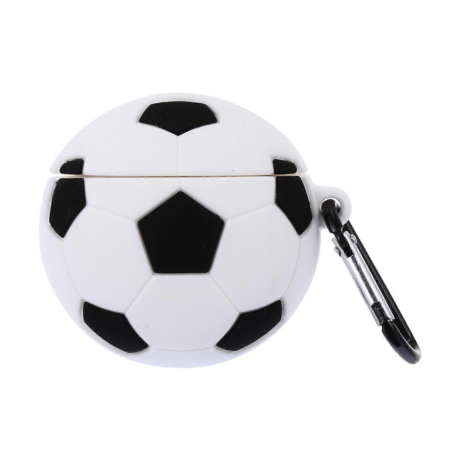 Cases for Headphones Earphone Protector Case for Earphone General Users 3D Football Shape Drop-Proof and Anti-Shake 1Pack