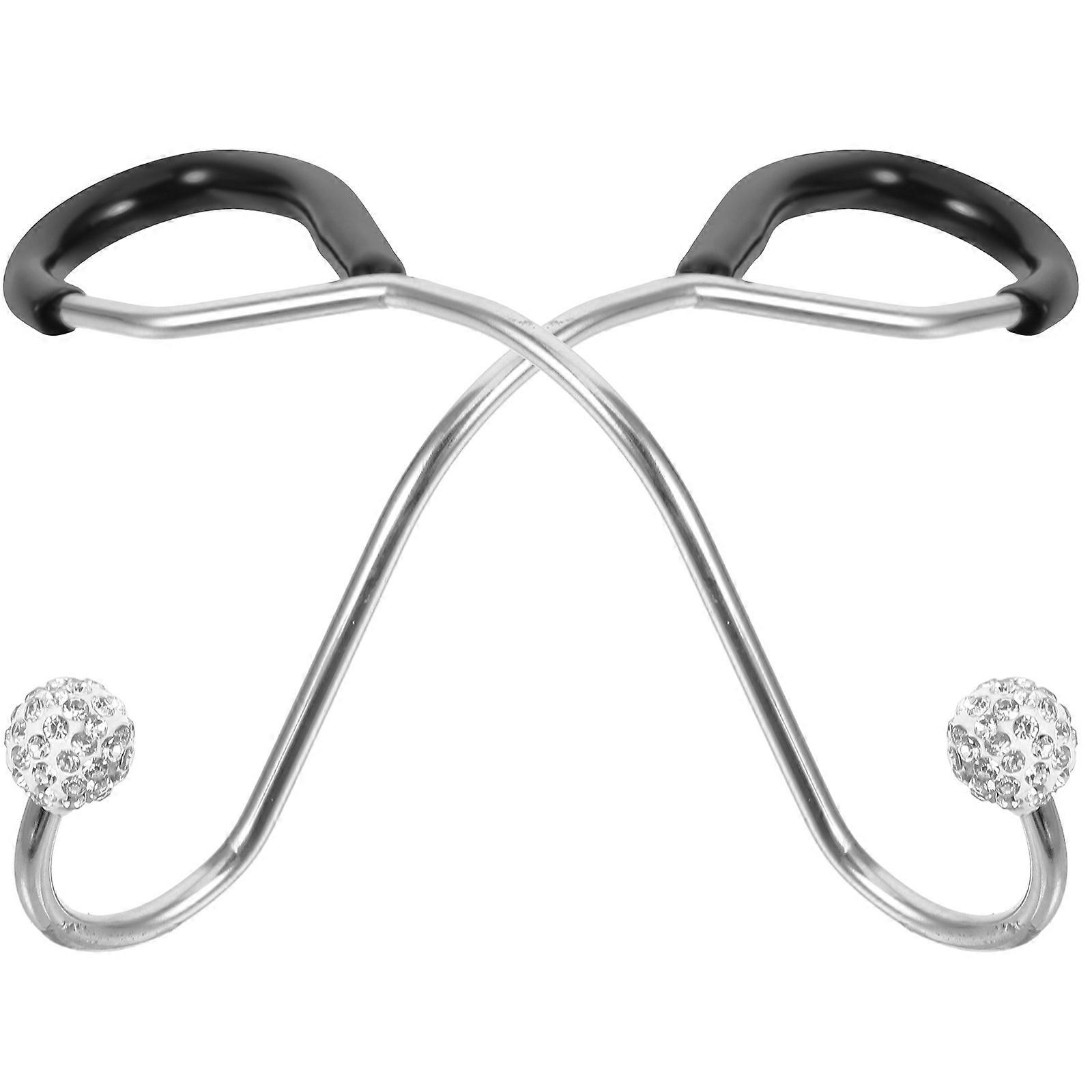 2pcs Hidden Rhinestone Car Headrest Hook, Multifunctional Backseat Hanger & Organizer Accessory for Vehicle Interior, Space Saving & Durable