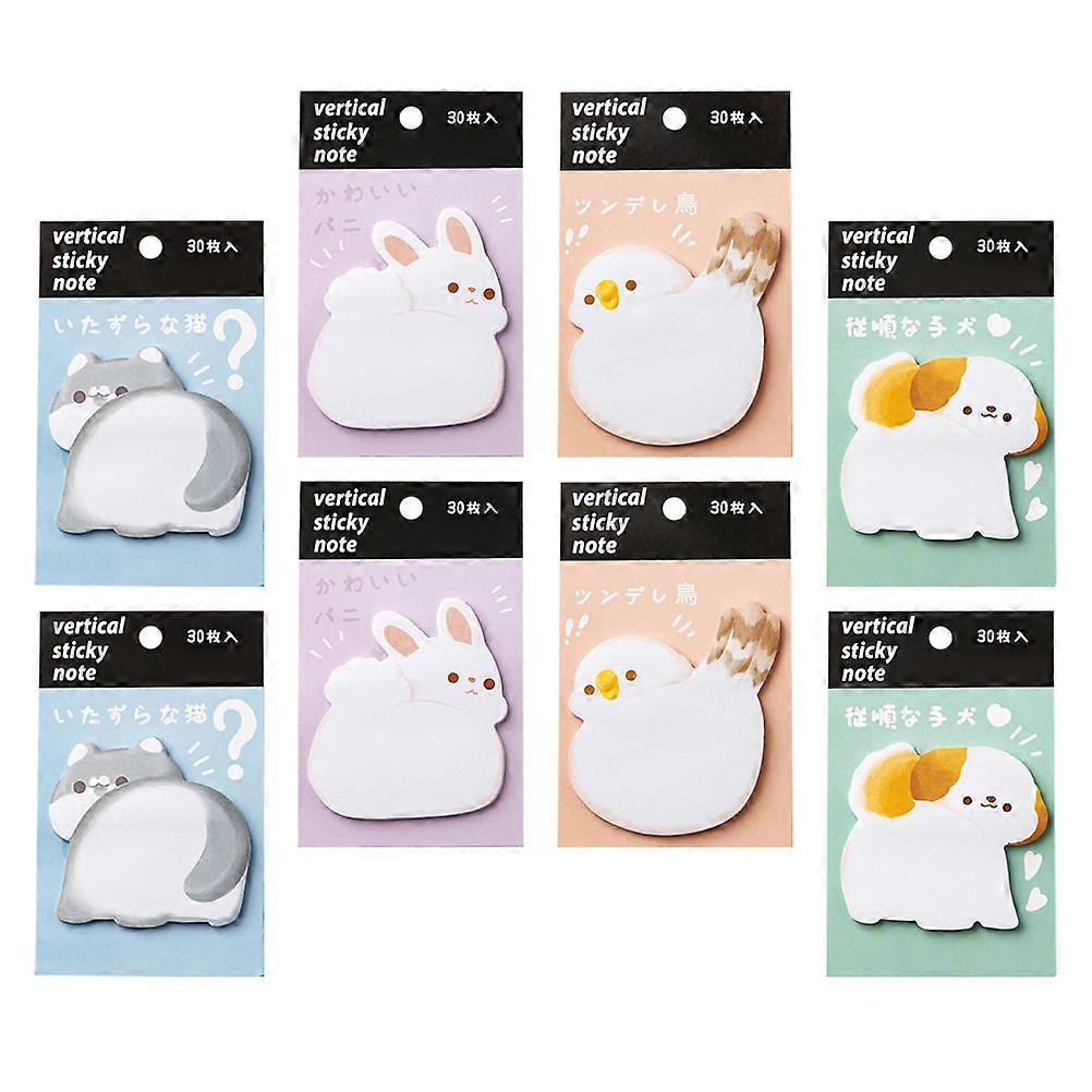 Cute Memo Pad Office Note Stickers Simple Design Home Use Marking .50x7.00x0.10cm 8Set