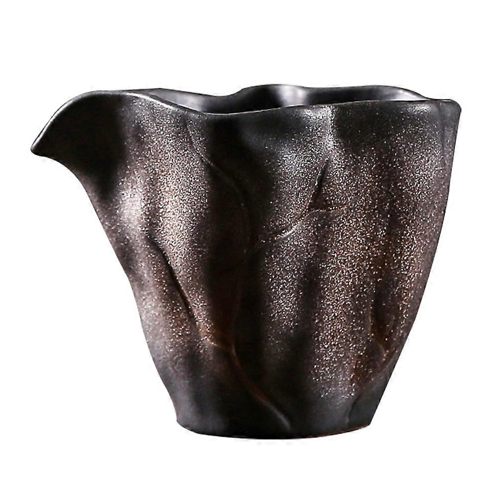 Heat Resistant Ceramic Tea Pitcher with Lotus Leaf Design, Elegant Public Use Teapot