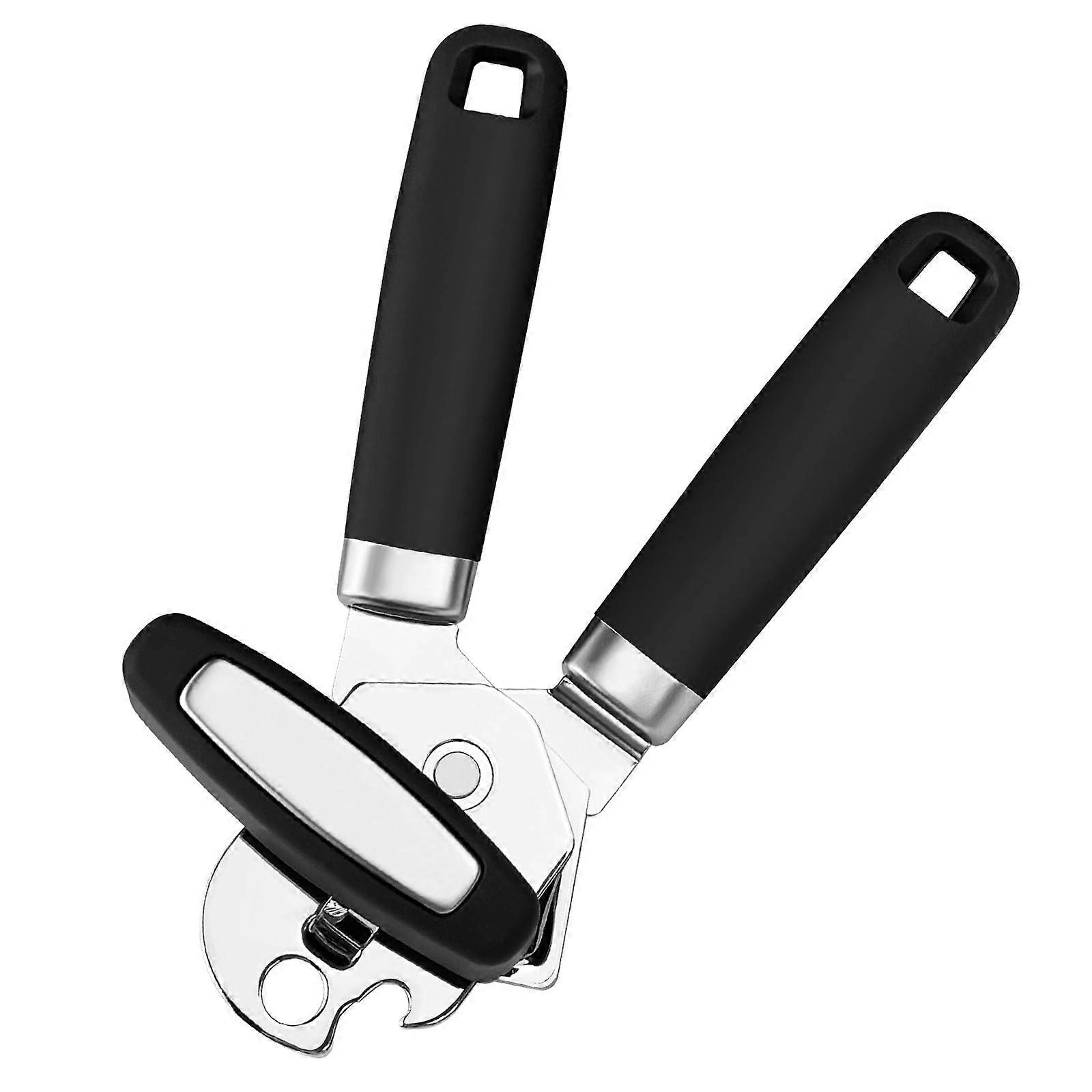 Manual Can Opener, 3in1 Stainless Steel Lid Opener, Bottle Opener for Seniors, Camping, Jar Opener