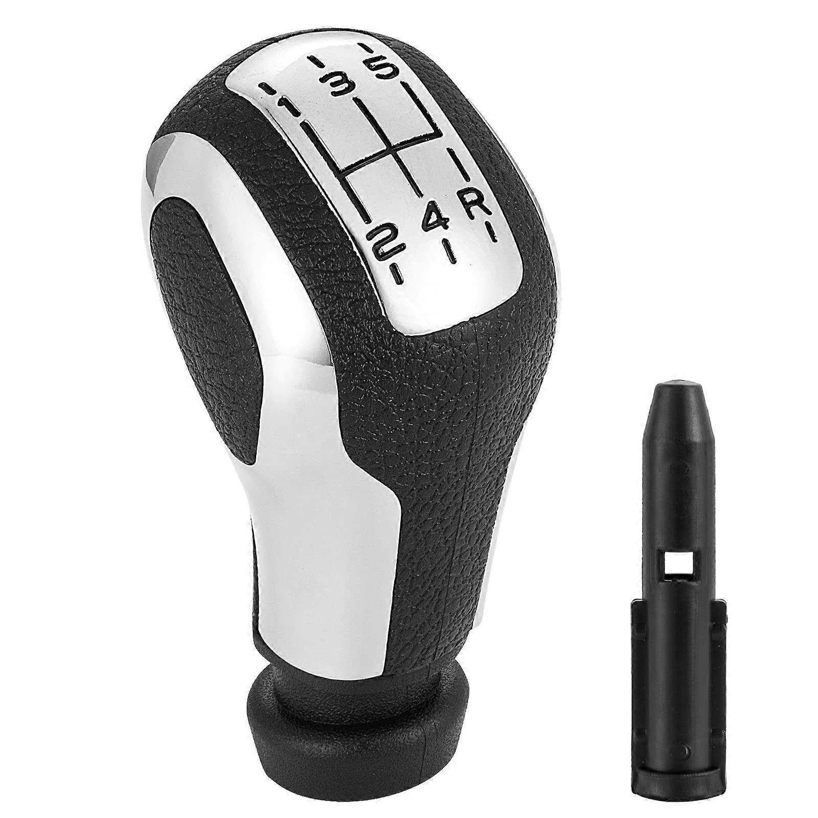 Fit For Picasso C4 5 Speed Chrome Car ABS Gear Shift Knob(Silver Black 3)