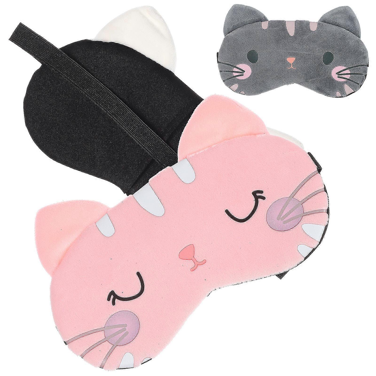 Blocking Light Travel Blindfold Shape Polyester 3Pcs