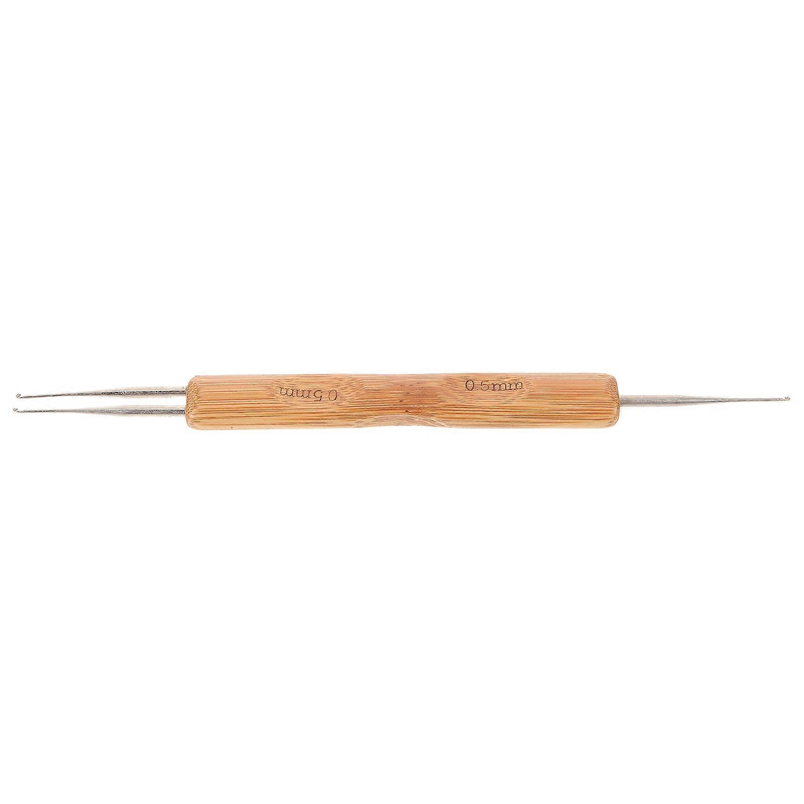 Dread Hair Hook Crochet Hook For Hair Weaving And Dreadlocks Making Eucalyptus Wood 17x1.5cm Home Use Tools 1Pack