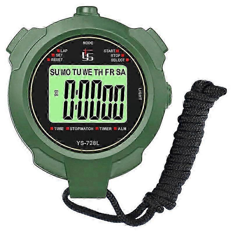 Stopwatch, professional 2-memory stopwatch with silent and luminous function for sports.