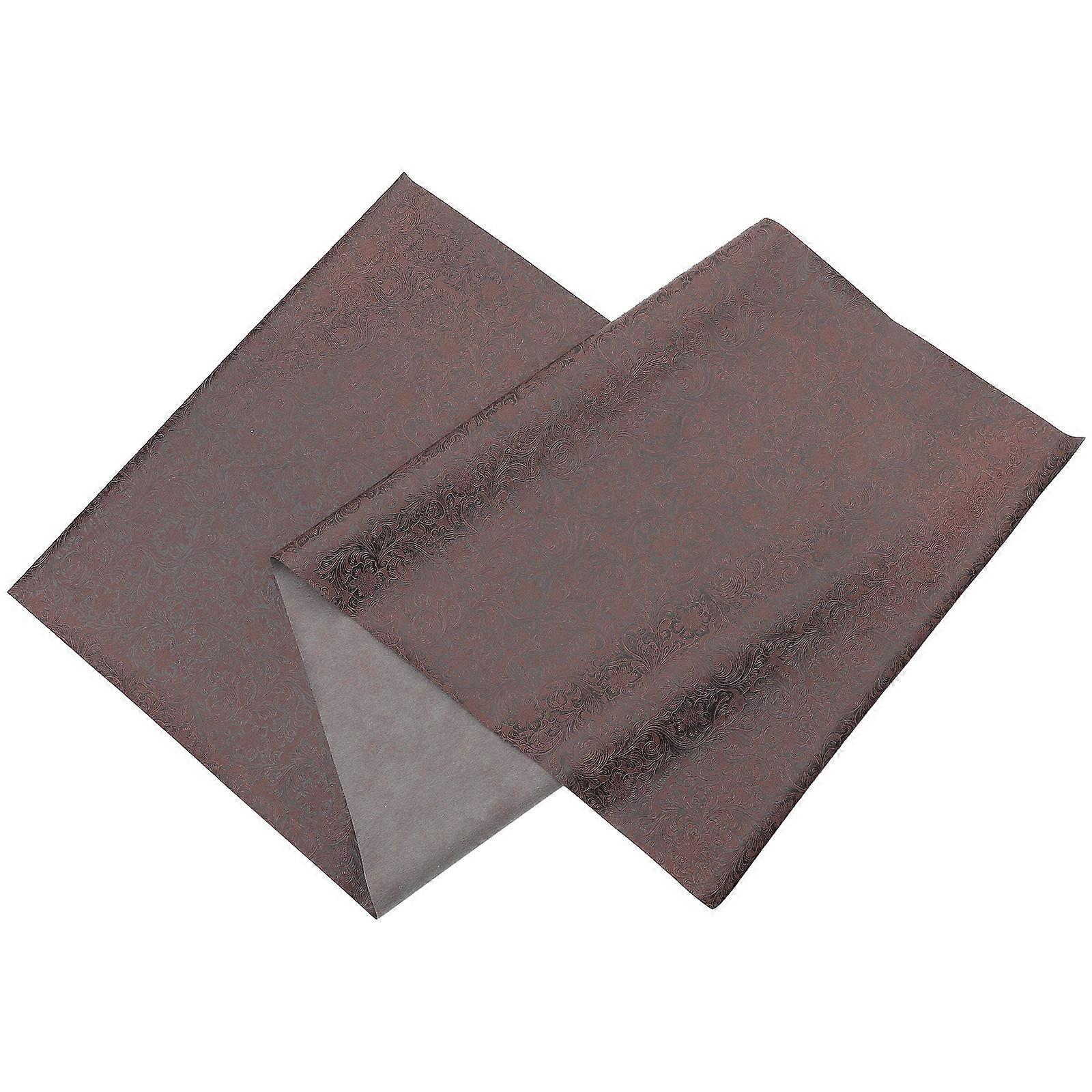 Artificial Leather Sheet Diy Crafts Sewing Home Decoration Brown 140.00X50.00X0.10CM Geometric Pattern 1 Roll