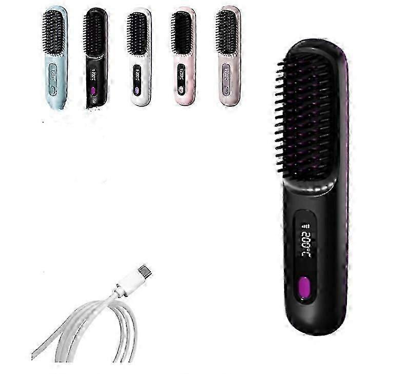 Go Brush Pro bærbar rettetangbørste, hårrettetang