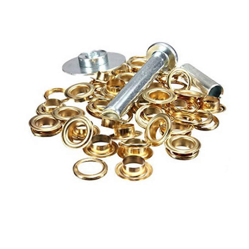 Iron Grommets Eyelets Diy Tool Tarp Tarpaulin Awning 103Pcs