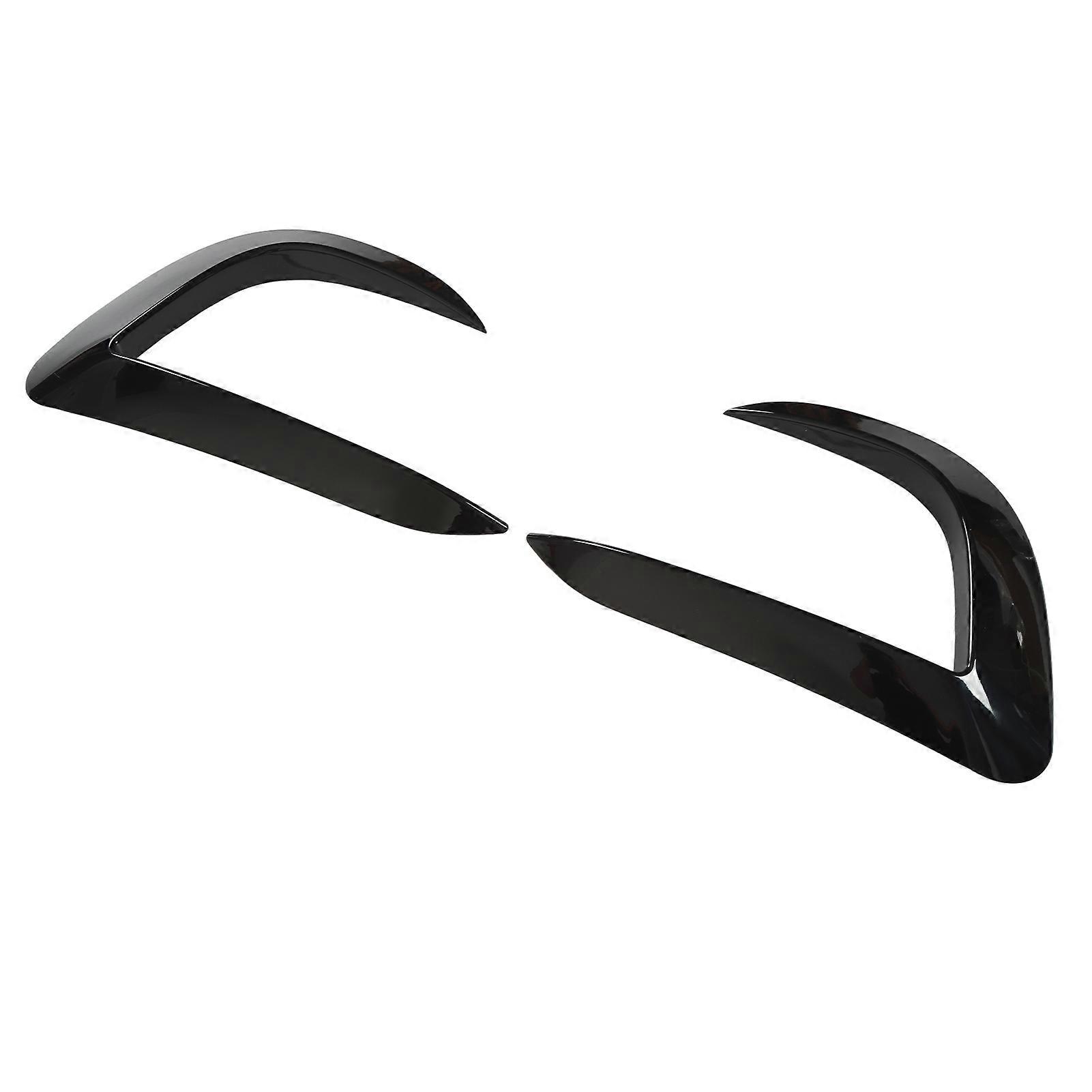 2 Pcs Front Fog Light Trim Cover Eyebrow Frame Bumper Spoiler Trim Replacement for Tesla Model Y 2020 to 2023 Black 