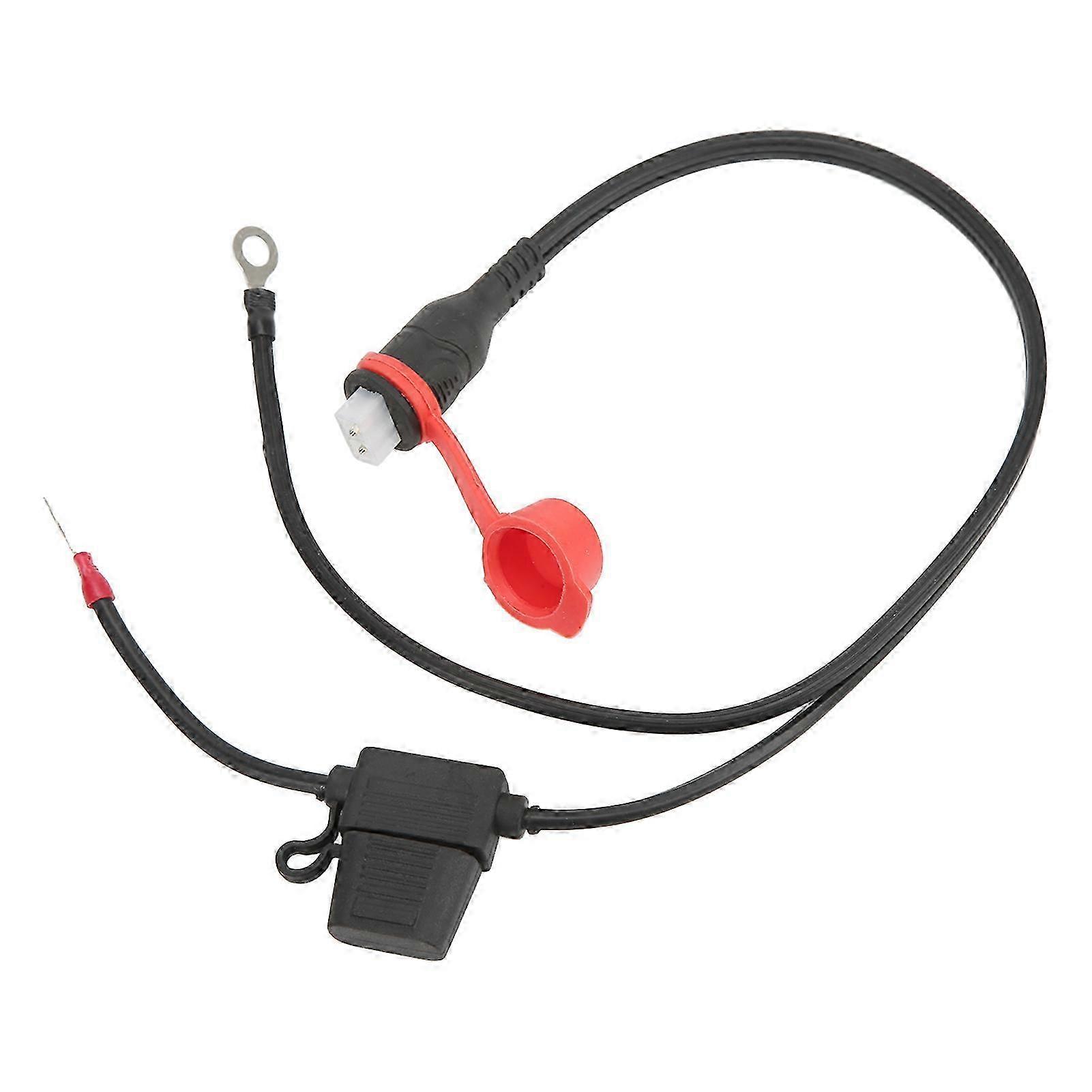 Battery Waterproof Fused Connector Lead Wire 1/4in / M6 Ringlets Replacement for Compatible Brands