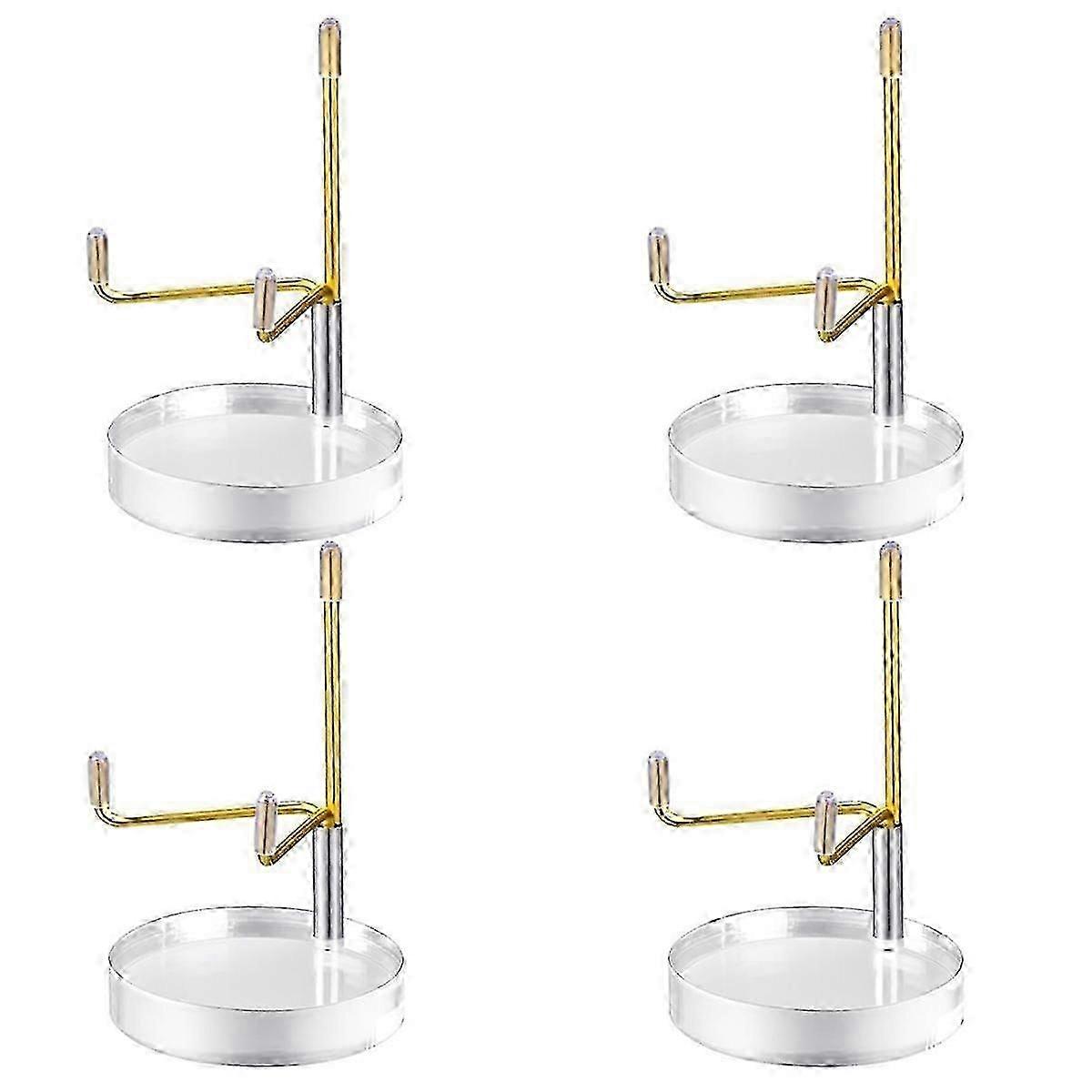 4 Pcs Clear Acrylic Display Holder with Adjustable Metal Arms Easel for Crystals
