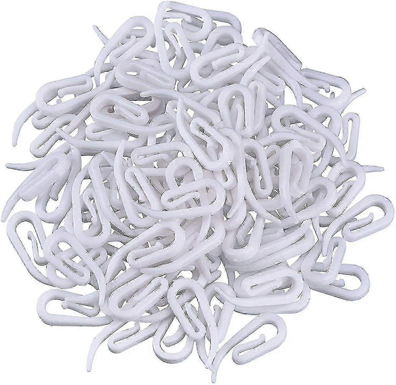 200pcs Curtain Hook Packages Plastic Curtain Hooks, 28 X 12 Mm