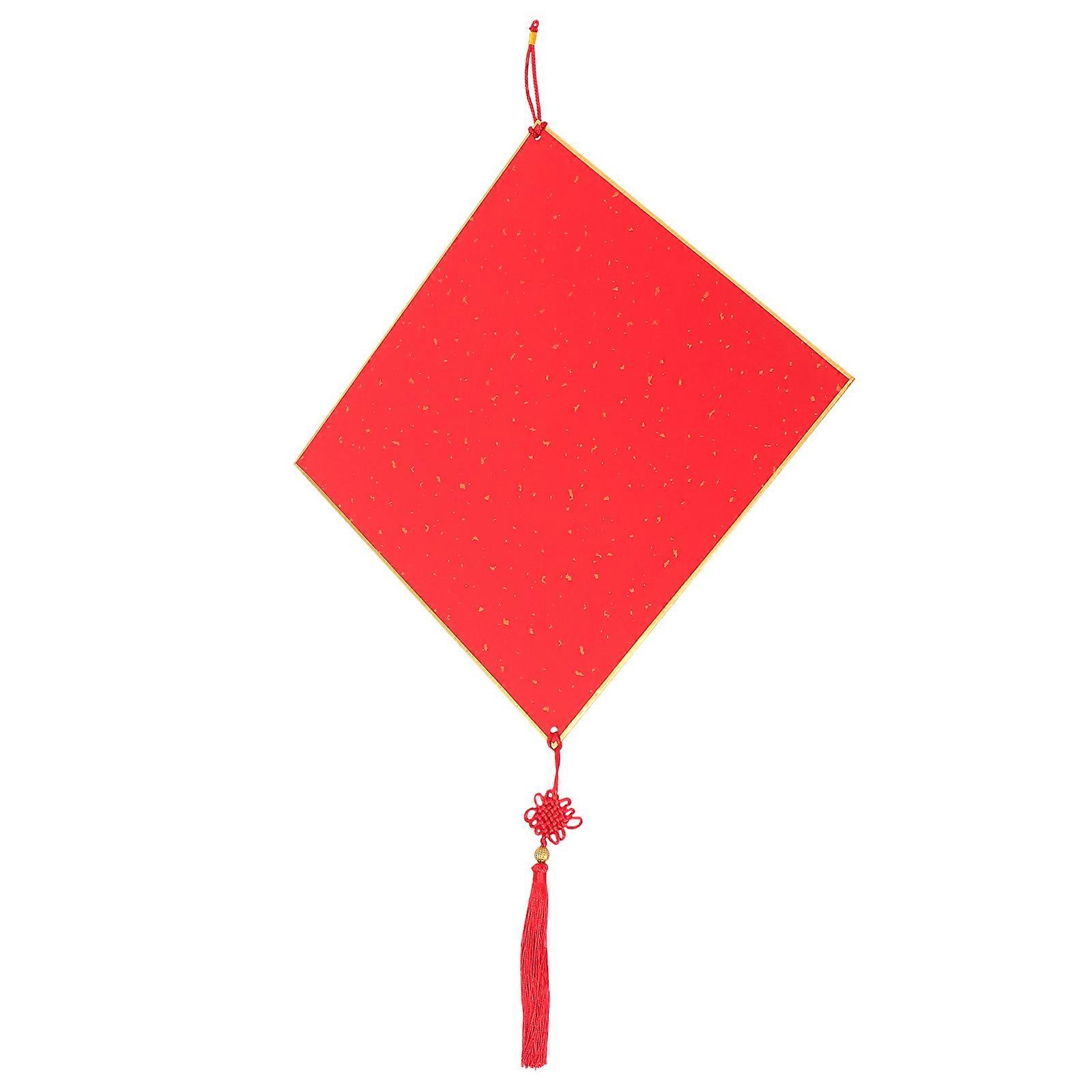 Red Rice Paper for Home Decor Double Sided Blank Gilded Fu Character Paper Smooth Writing Thick Design