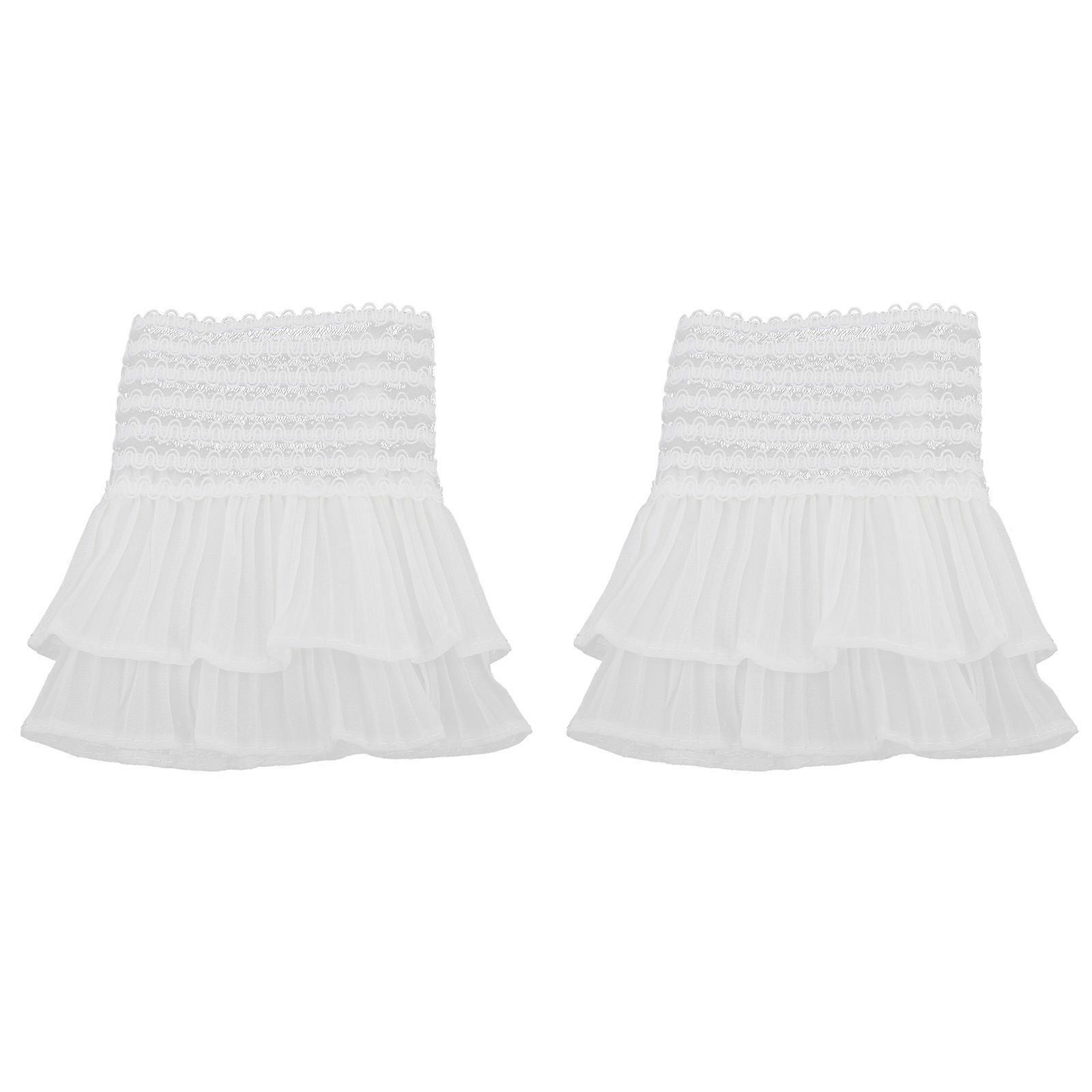 Elegant Lace Cuffs for Weddings, Costumes & Cosplay – Breathable Chiffon Accessory for Dresses, Sweaters & Shirts – Victorian Style, Versatile Design
