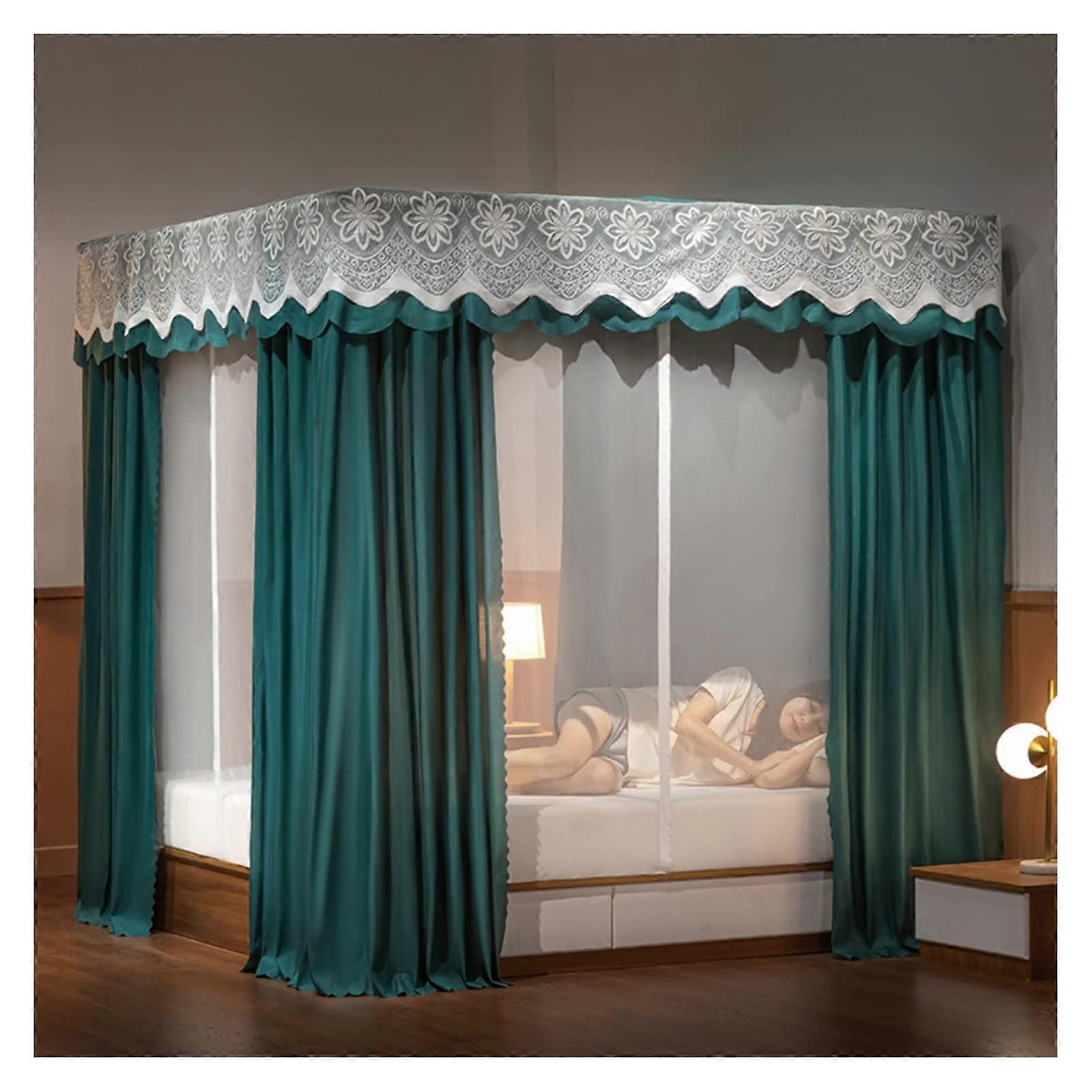 Mosquito net, universal, easy installation, hanging for bed, indoor, outdoor, camping (Color: E, Size: 180x200cm)