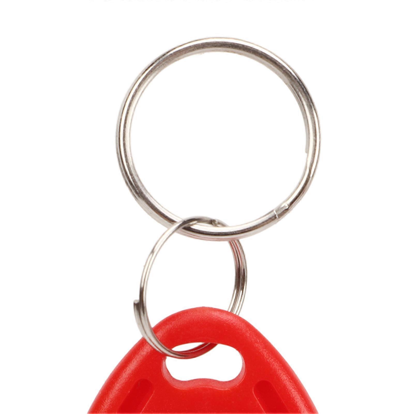 100PCS RFID Fob 125KHz Waterproof Sensitive Induction Proximity ID Card Token Tag for Door Entry Access Control System Red