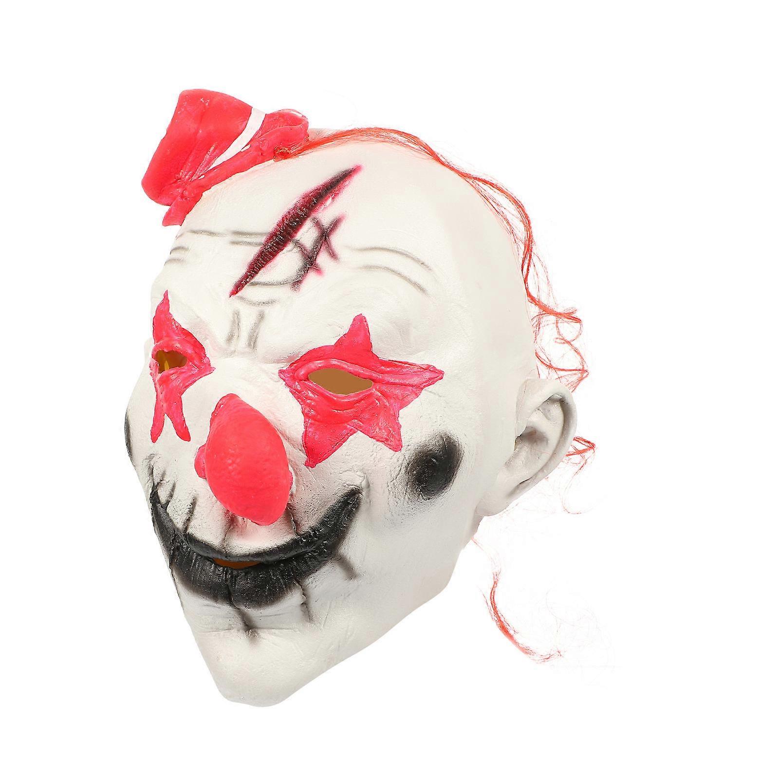 Mask Masquerade Classic Clown Style Latex Face Shape Pink 29X20CM Clown Cosplay 1Pcs