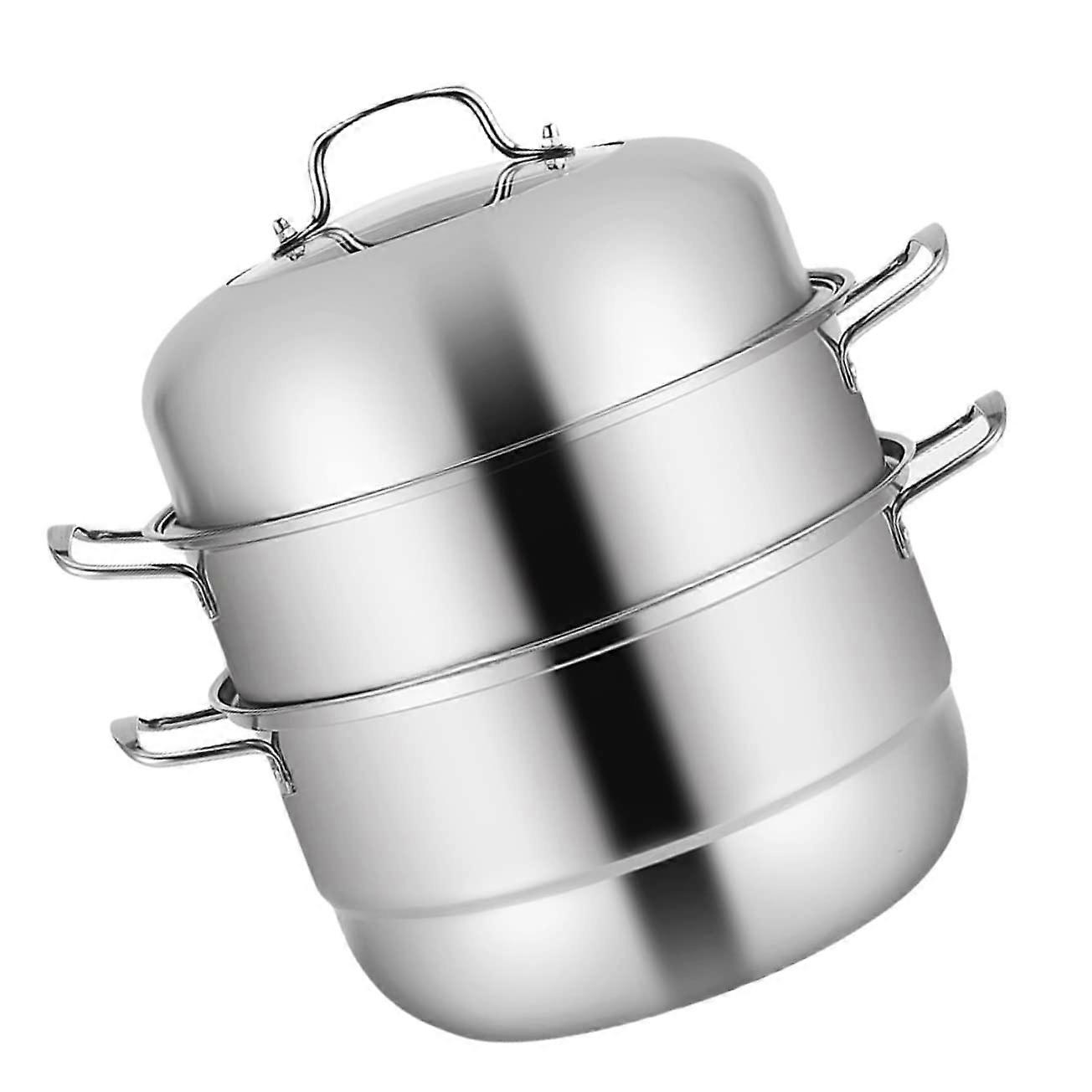 1 Piece Steam Cooking Pot MultiLayer Cookware with Lid for Induction Gas Stoves