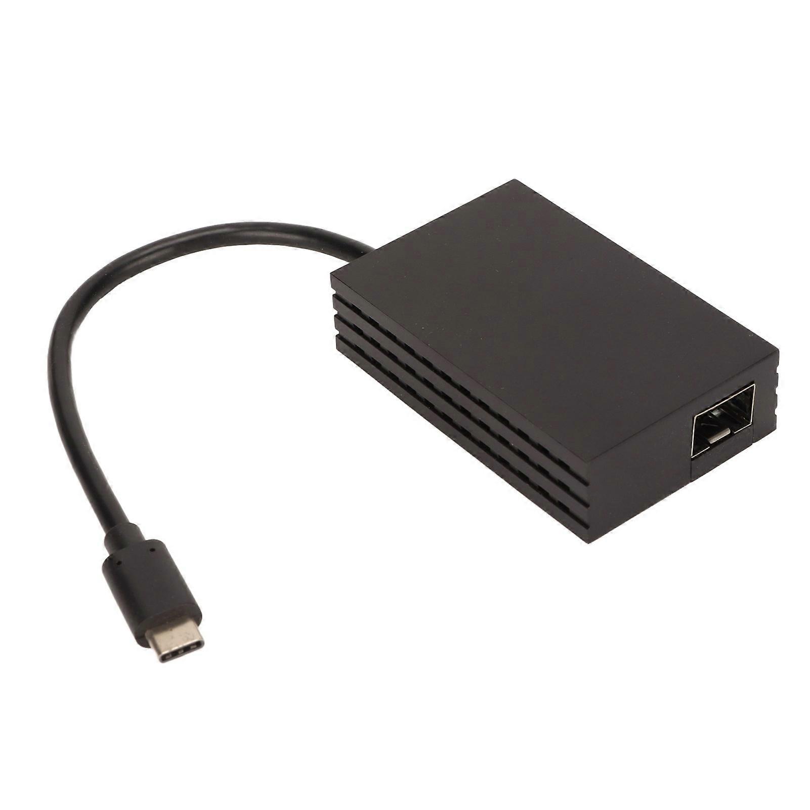 100M Ethernet Server Power Saving Mode High Speed USB C Single Optical Port SFP Adapter for Desktop Computers